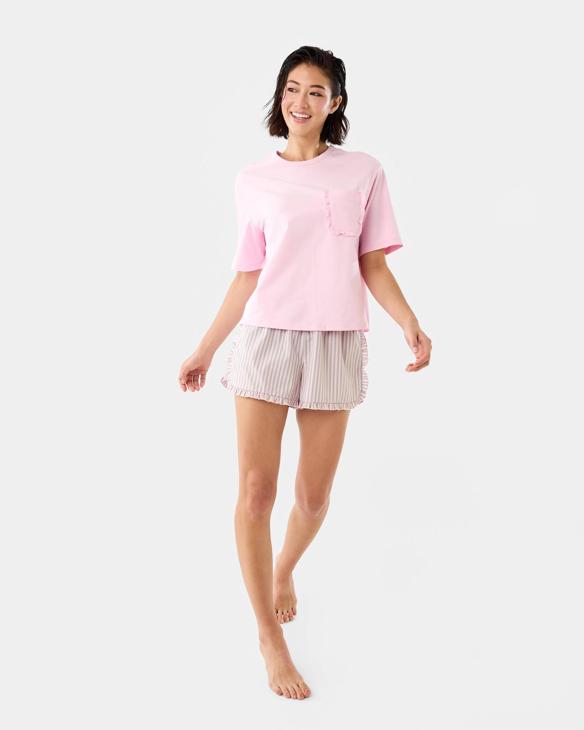 2 Frill Cotton Woven Shorts Pastel Stp, 2 of 6