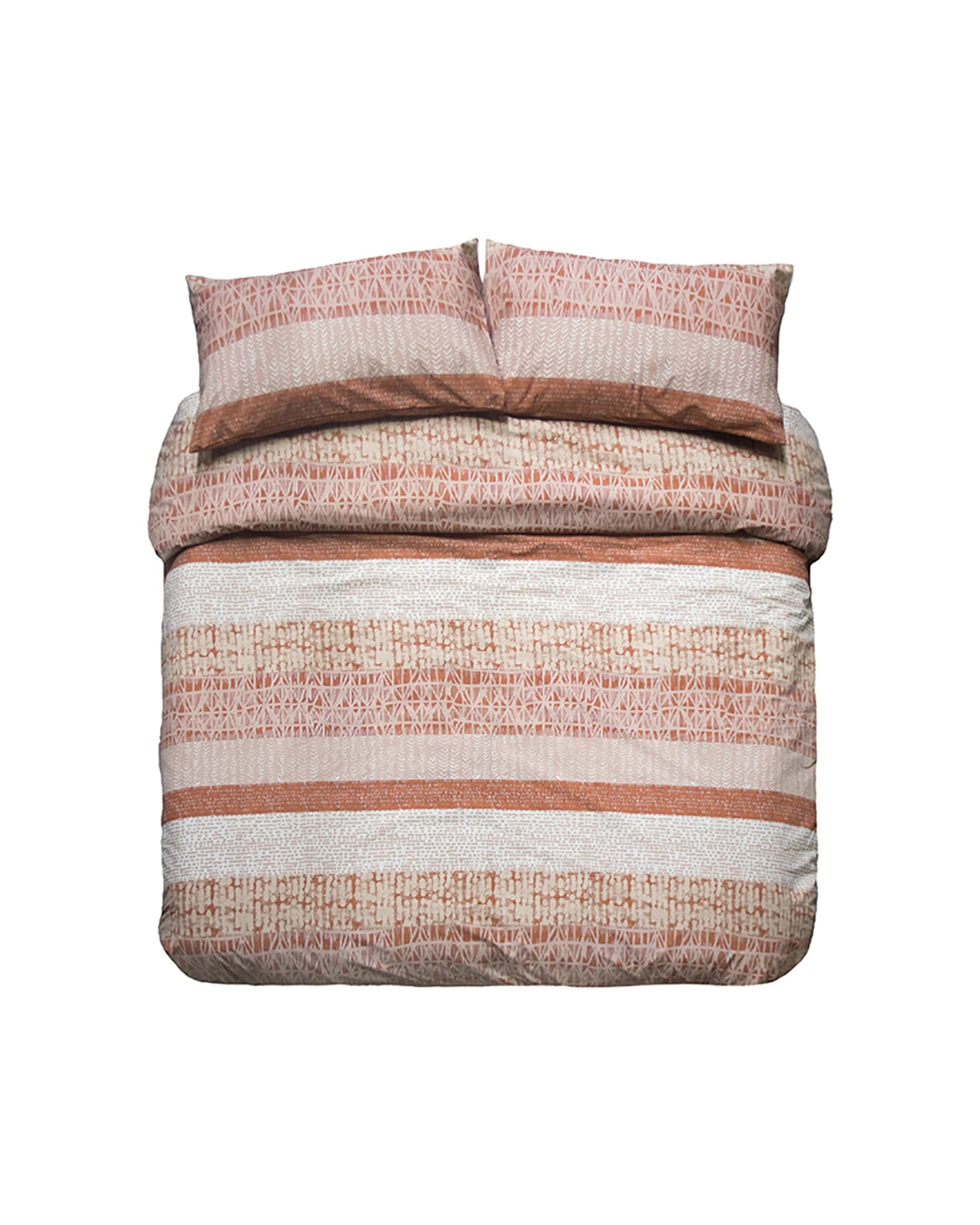 2 Bambury Darlington Terracotta Quilt Cover Set Woven - Orange, 2 of 3