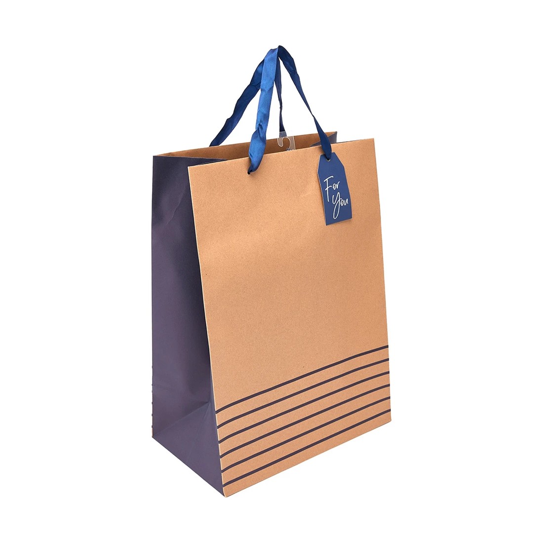 6 Navy Stripe Gift Bag - Extra Large, 6 of 7