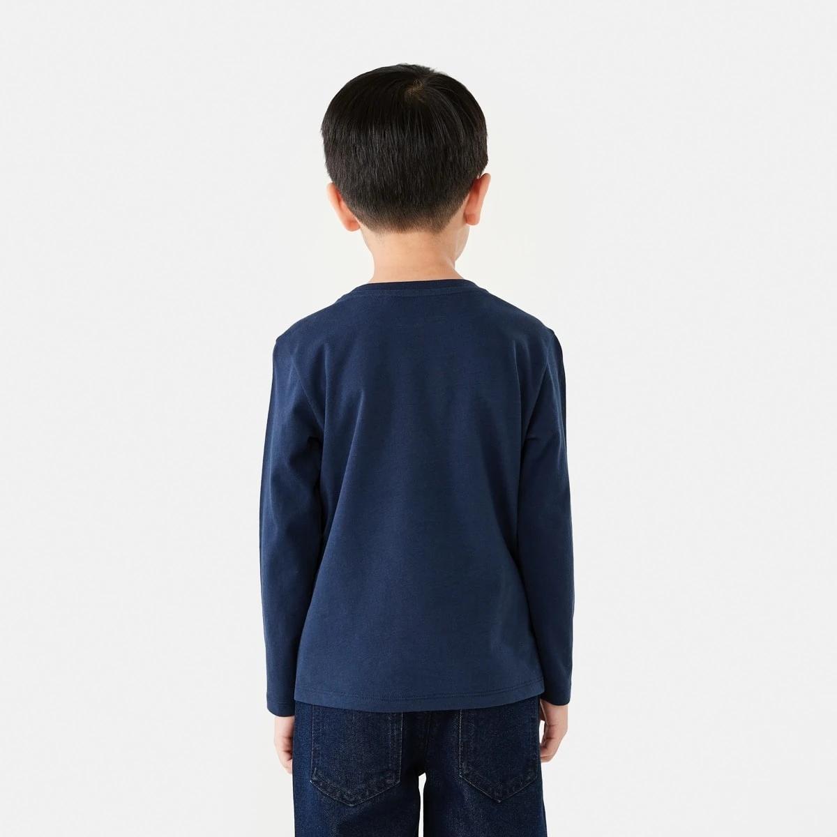 2 Long Sleeve Boucle T-shirt Blu Legend, 2 of 8