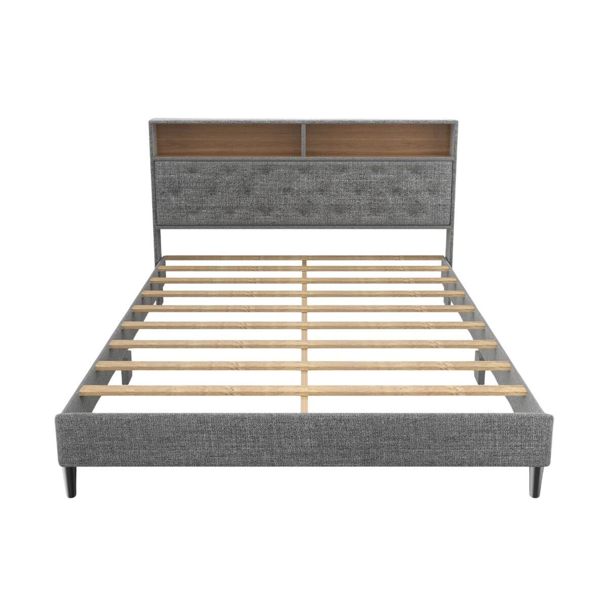 4 Ausway LED Bed Frame with Storage Headboard Double Size, 4 of 4