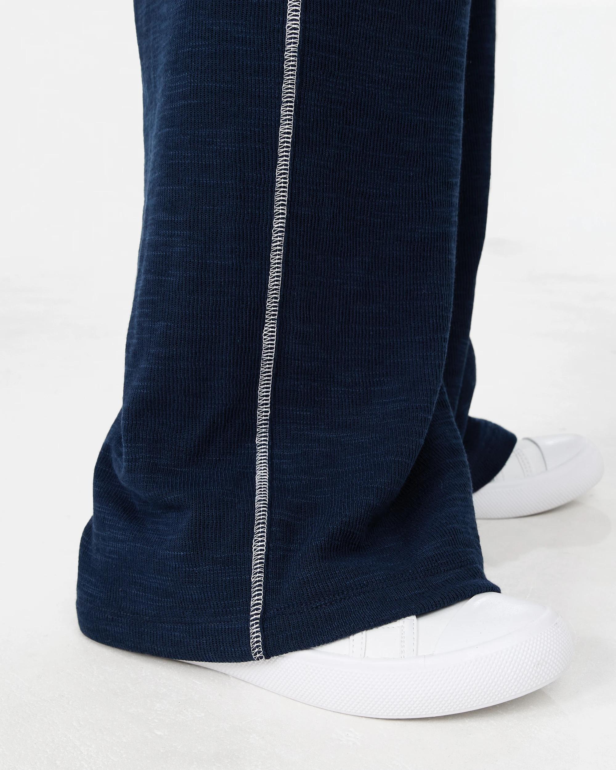 5 Textured Knit Pants Dress Navy, 5 of 7