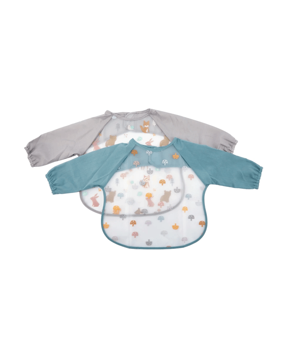 2 Pack Sleeved Bibs - Animals