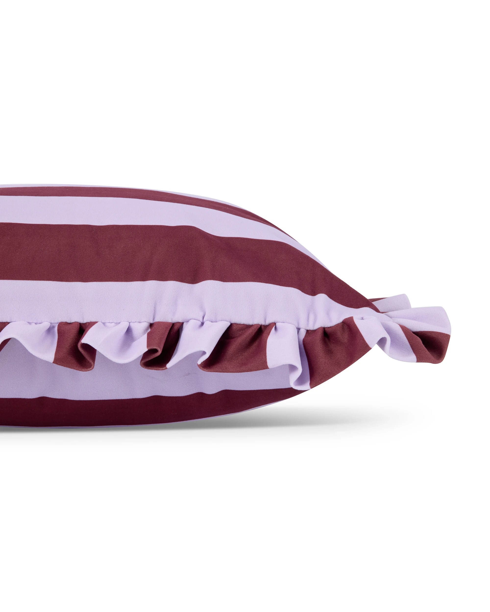 2 50cm Ruffle Cushion - Port/Lilac, 2 of 4