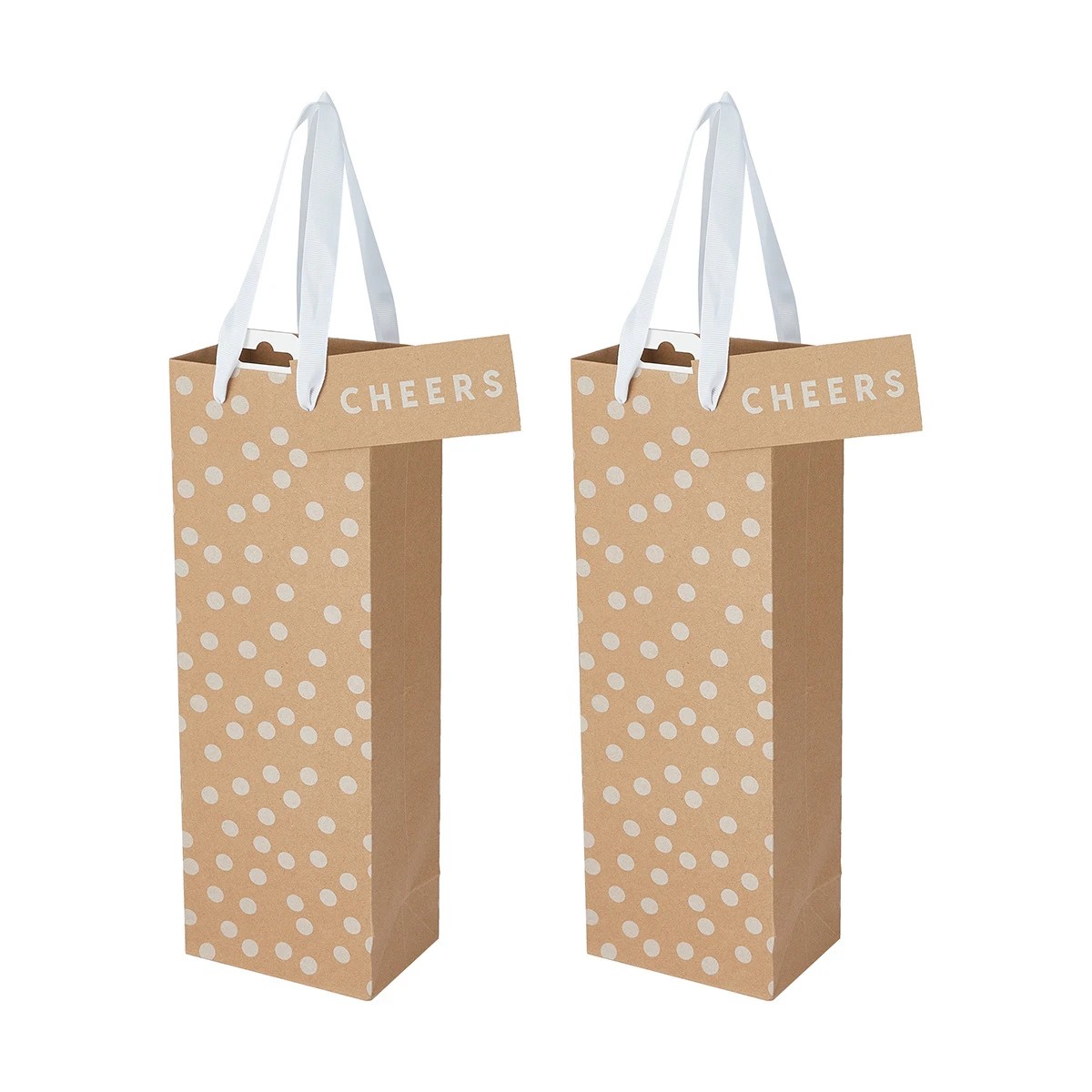 1 2 Pack Kraft Bottle Bags, 1 of 7