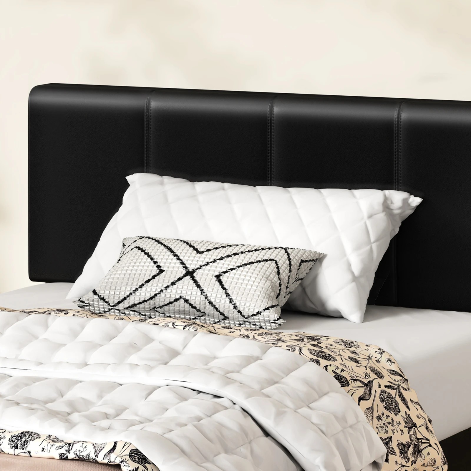 5 Alfordson Bed Frame King Single Gas Lift Storage Adjustable Headboard Luria - Black, 5 of 9