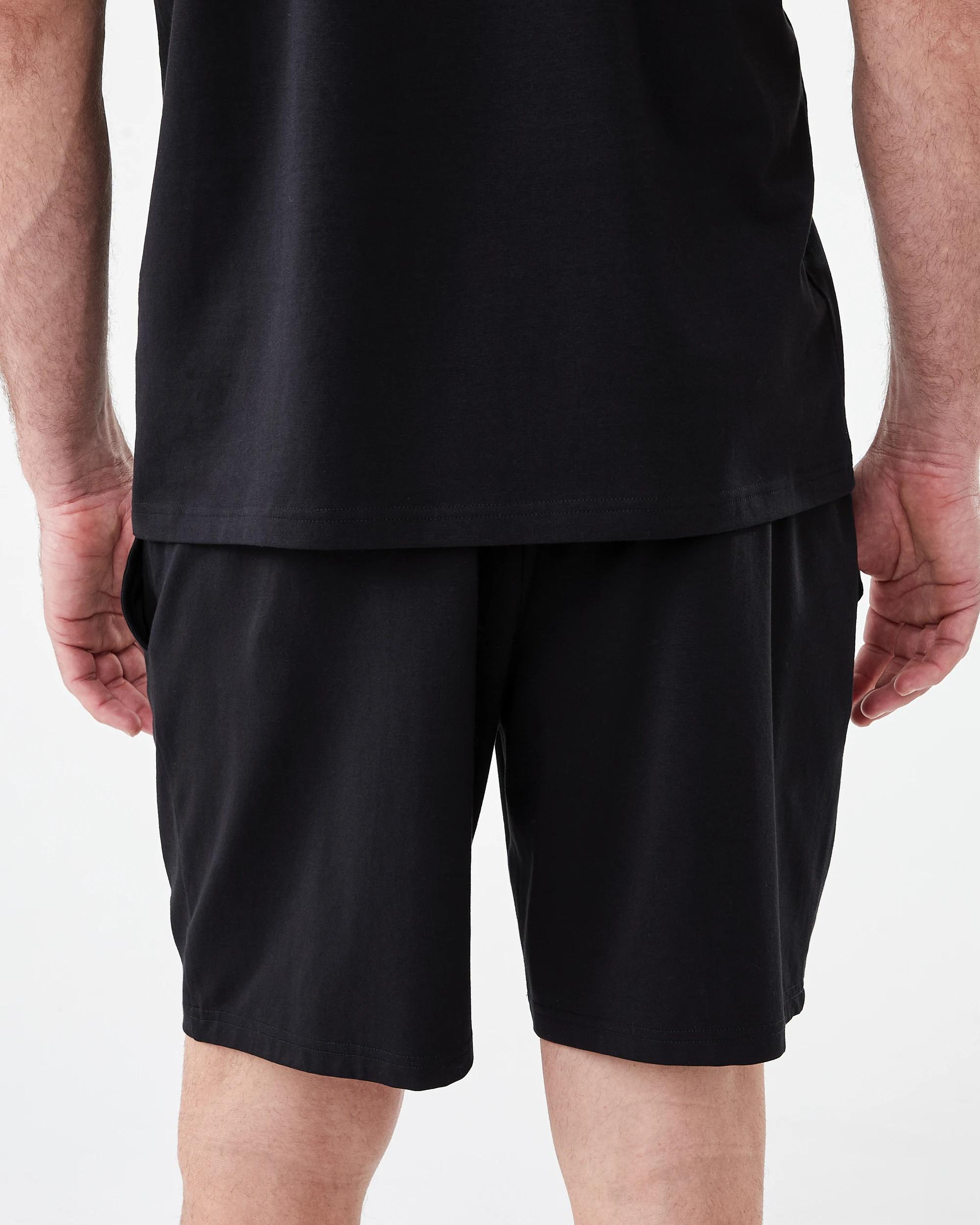 3 Cotton Elastane Sleep Shorts BLACK, 3 of 7