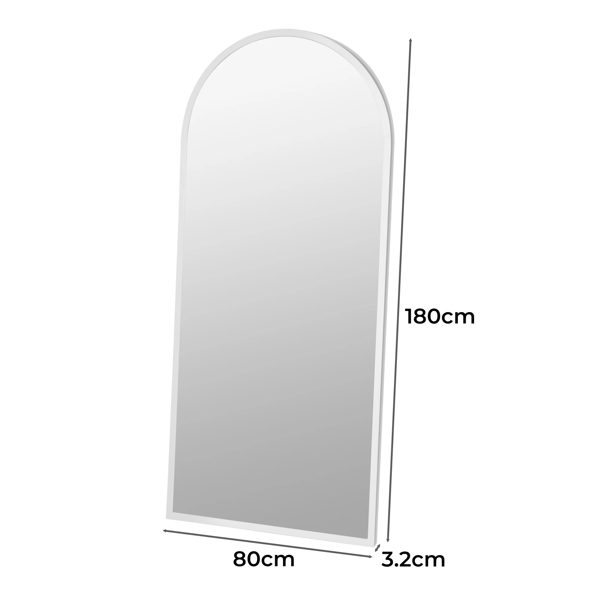 3 Yezi 180X80cm Full Length Mirror - White, 3 of 7