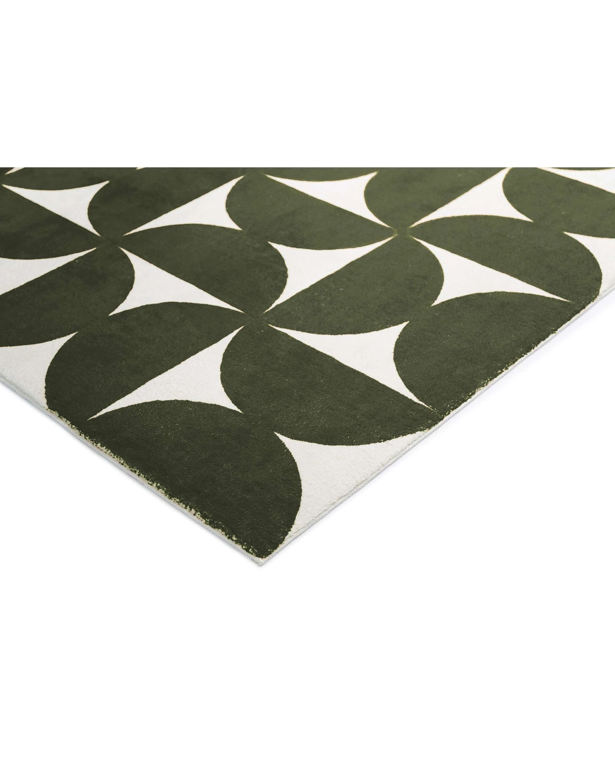 4 Loopsie Jardime Geometric Washable Rug-400cm x 300cm - Green, 4 of 6