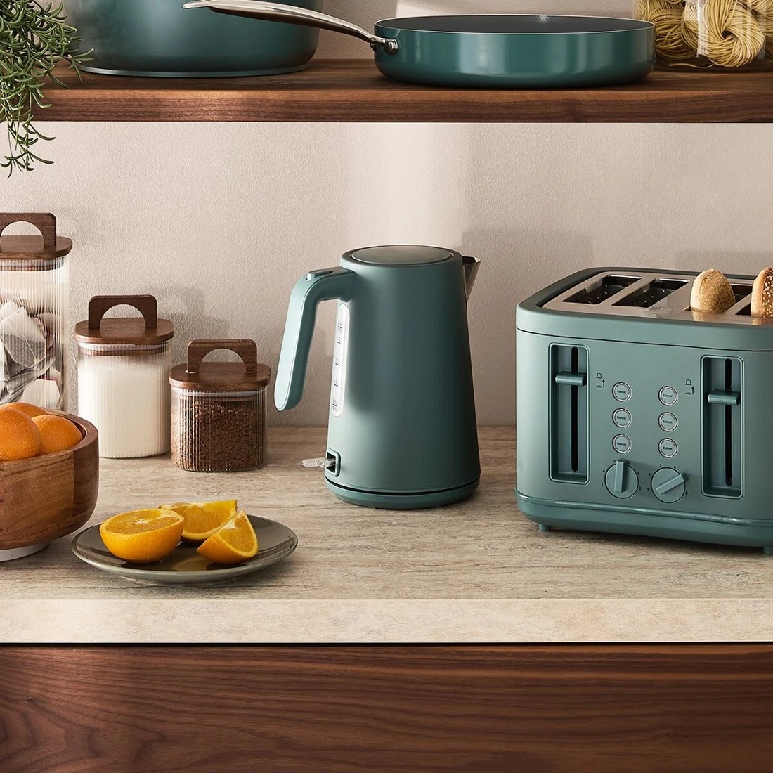 8 1.7L Linear Soft Touch Kettle - Dark Green, 8 of 8