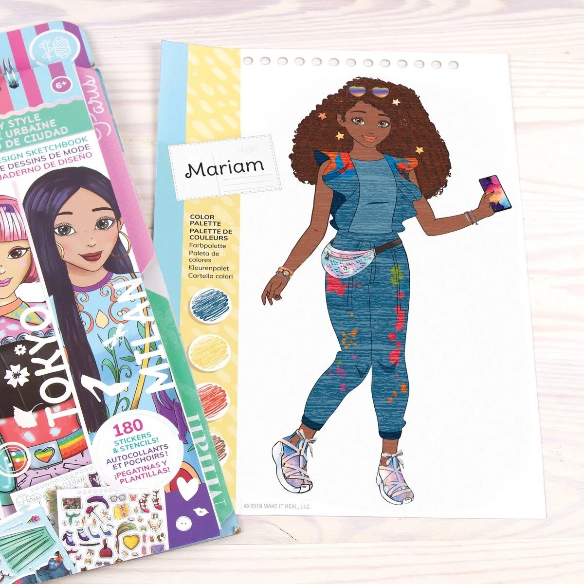 4 Make It Real Fashion Design Sketch Book - Assorted, 4 of 10