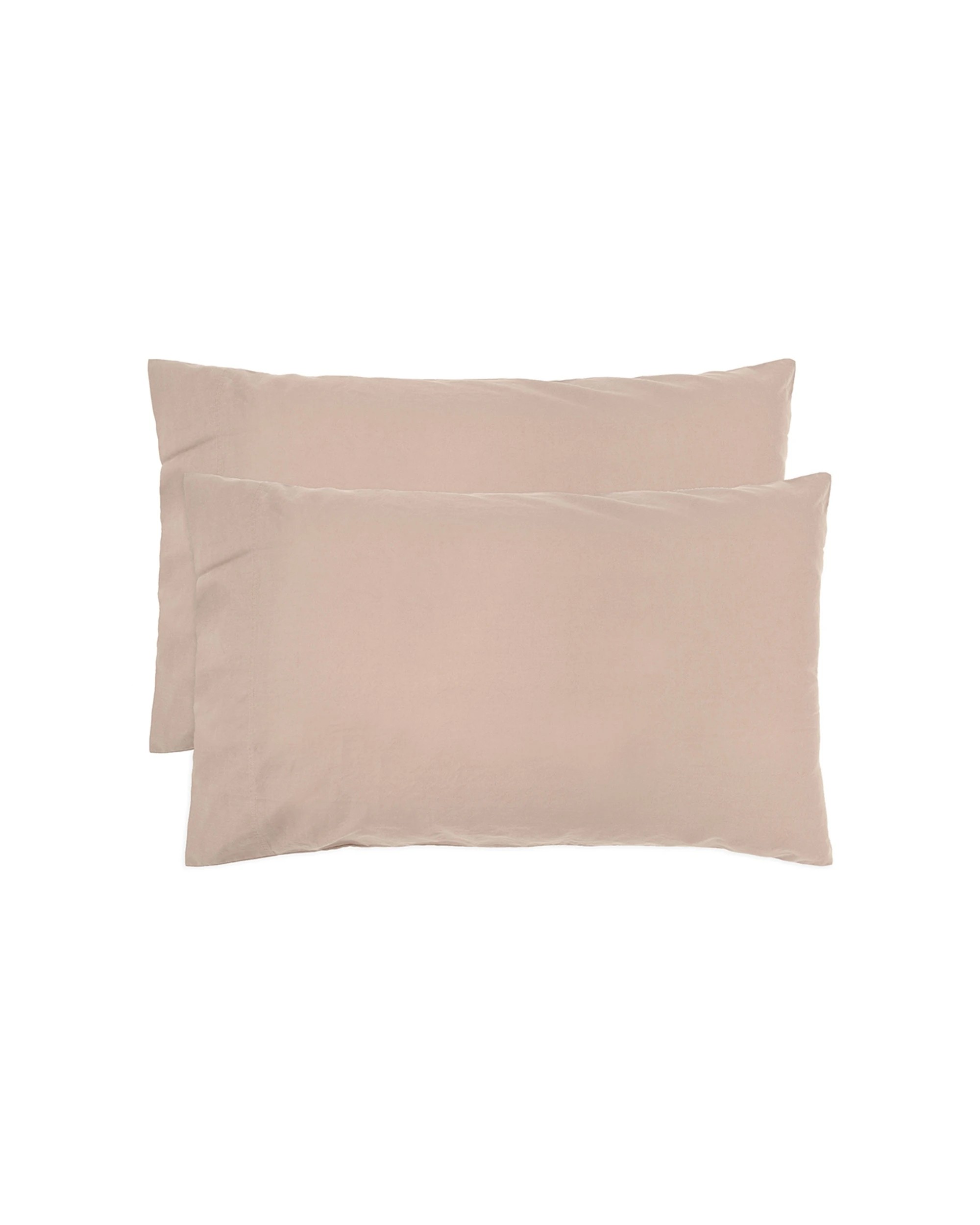 1 Bambury Std Temple Organic Cotton Pillowcase Pair Rosewater Woven - Pink, 1 of 1
