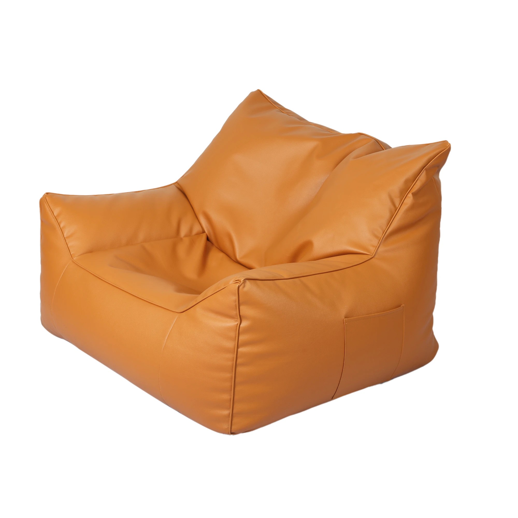 1 Marlow Bean Bag  PU Cover Only - Brown, 1 of 6