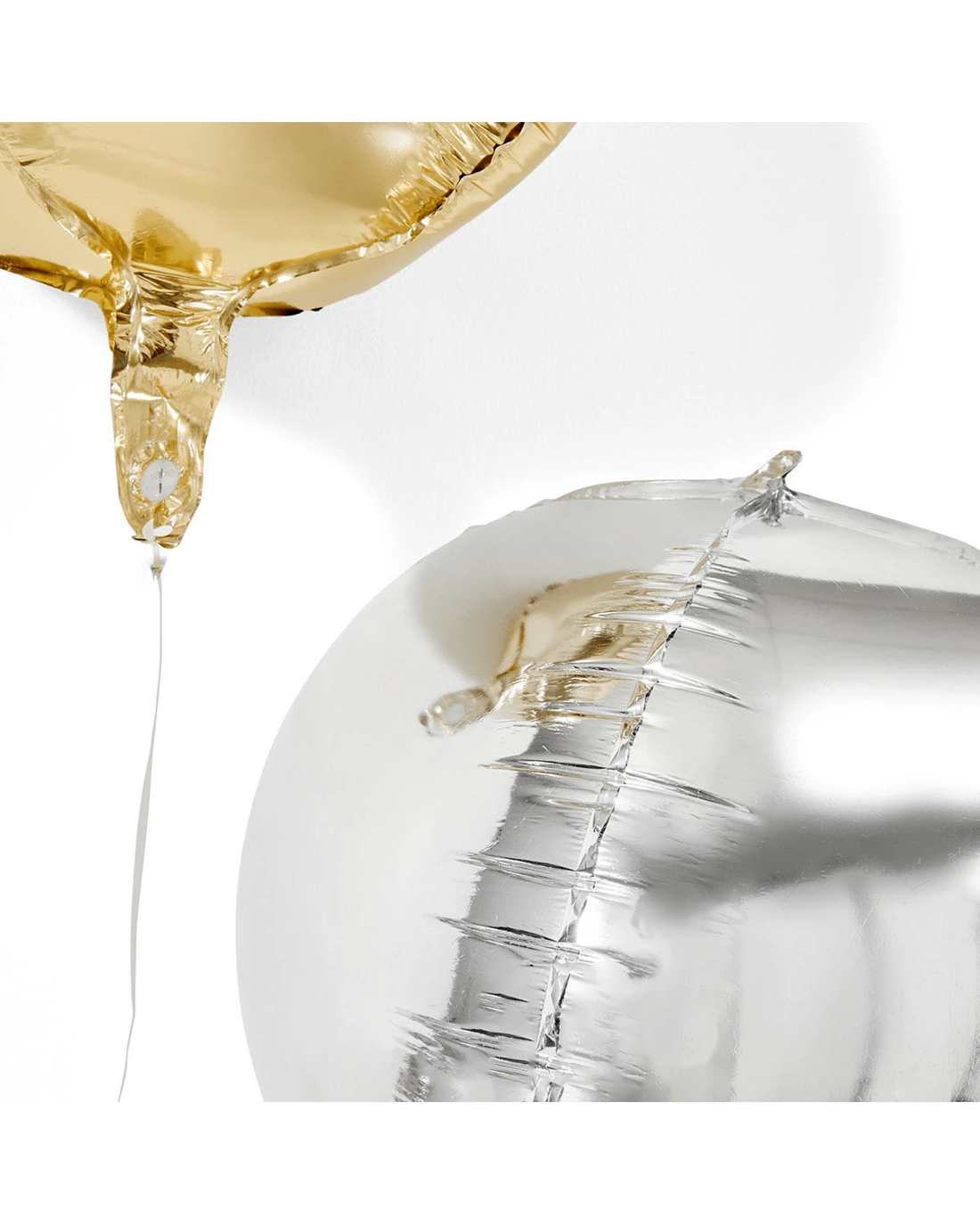 5 5 Piece Silver Look and Gold Look Globe Foil Balloons, 5 of 7