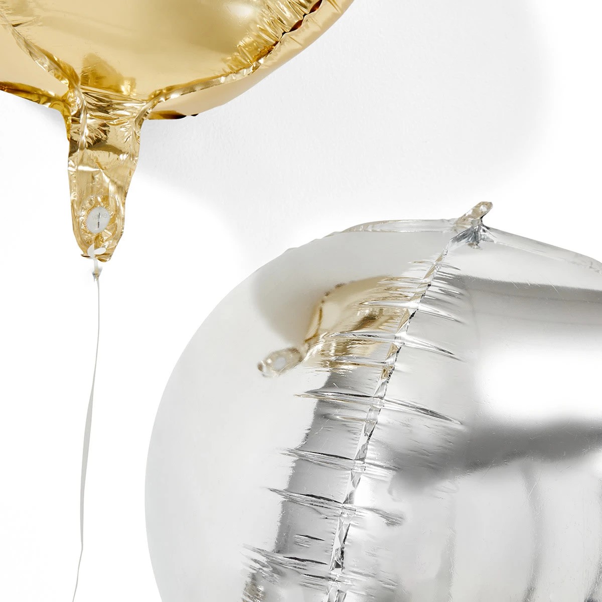 5 5 Piece Silver Look and Gold Look Globe Foil Balloons, 5 of 7