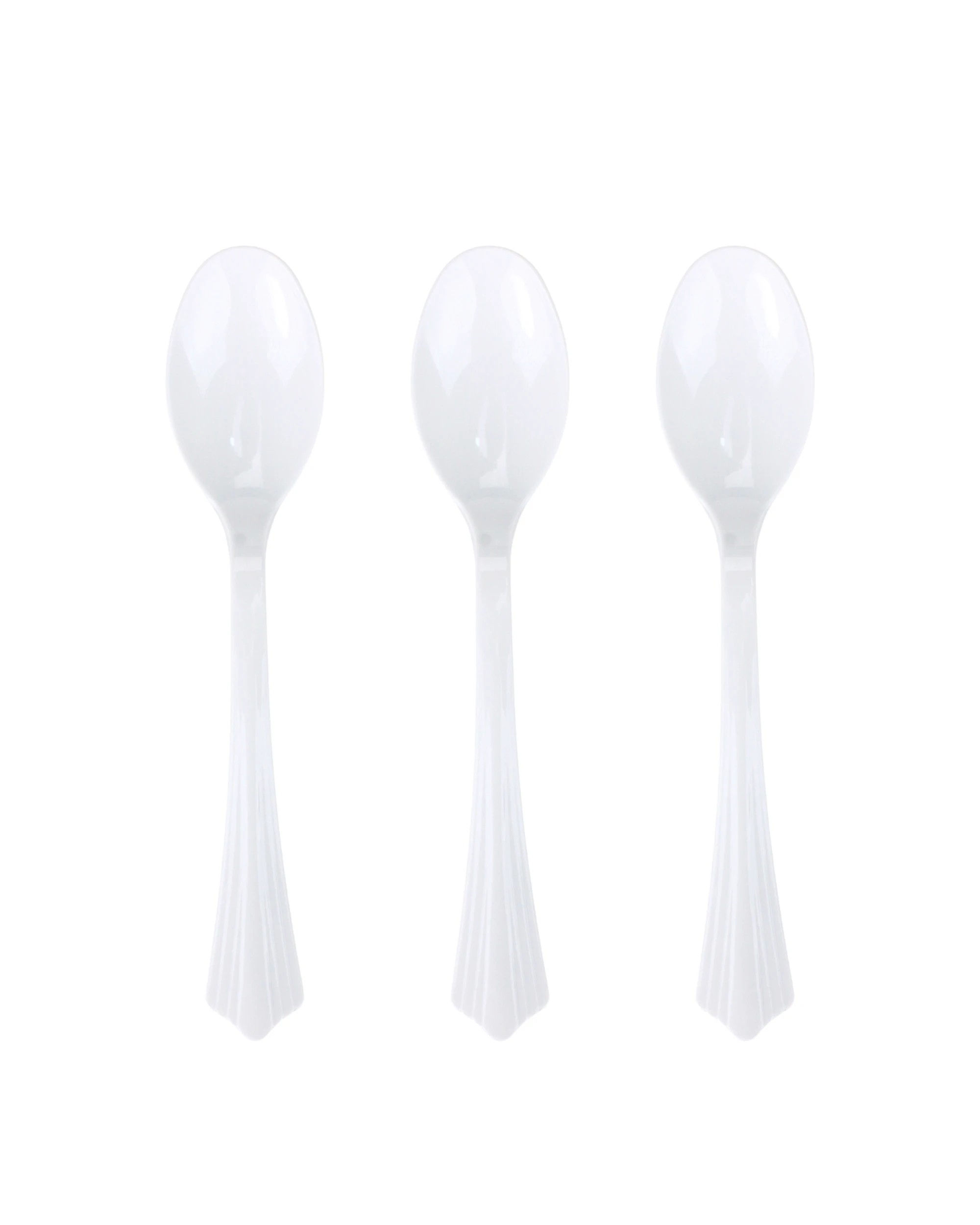 1 Partyware Everyday Living Reusable Plastic Spoons Pack of 40 - White, 1 of 3