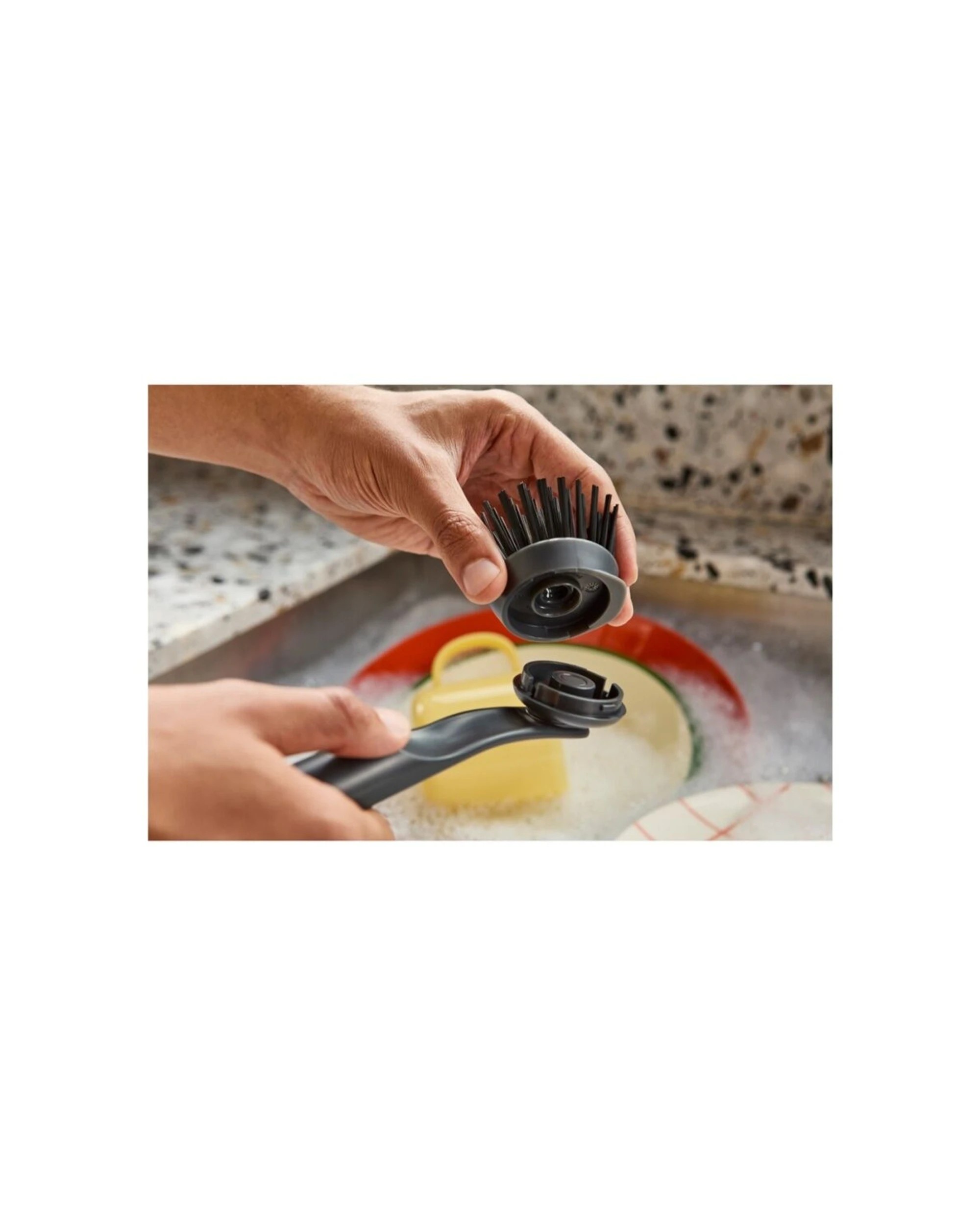 7 Joseph Joseph SinkTech Dish Brush Replacement Pan Scraper Head Graphite - Grey, 7 of 7