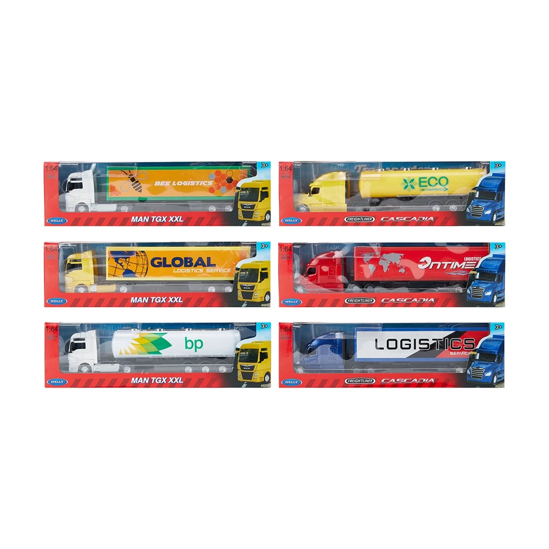 1 Welly 1:64 Scale Diecast Metal Trucks - Assorted, 1 of 10