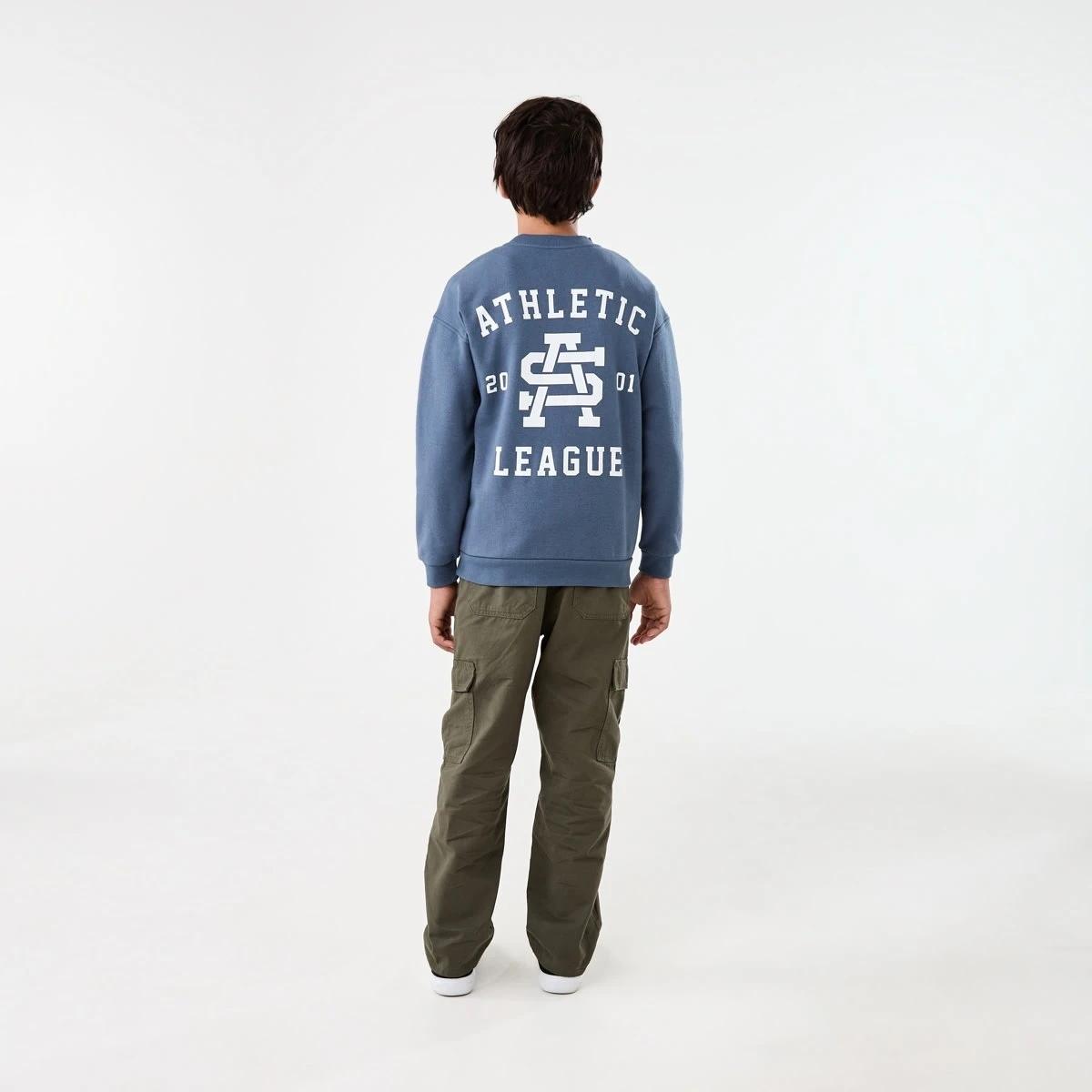 7 Oversized Graphic Crew Neck Sweatshirt Blu Athlet, 7 of 9