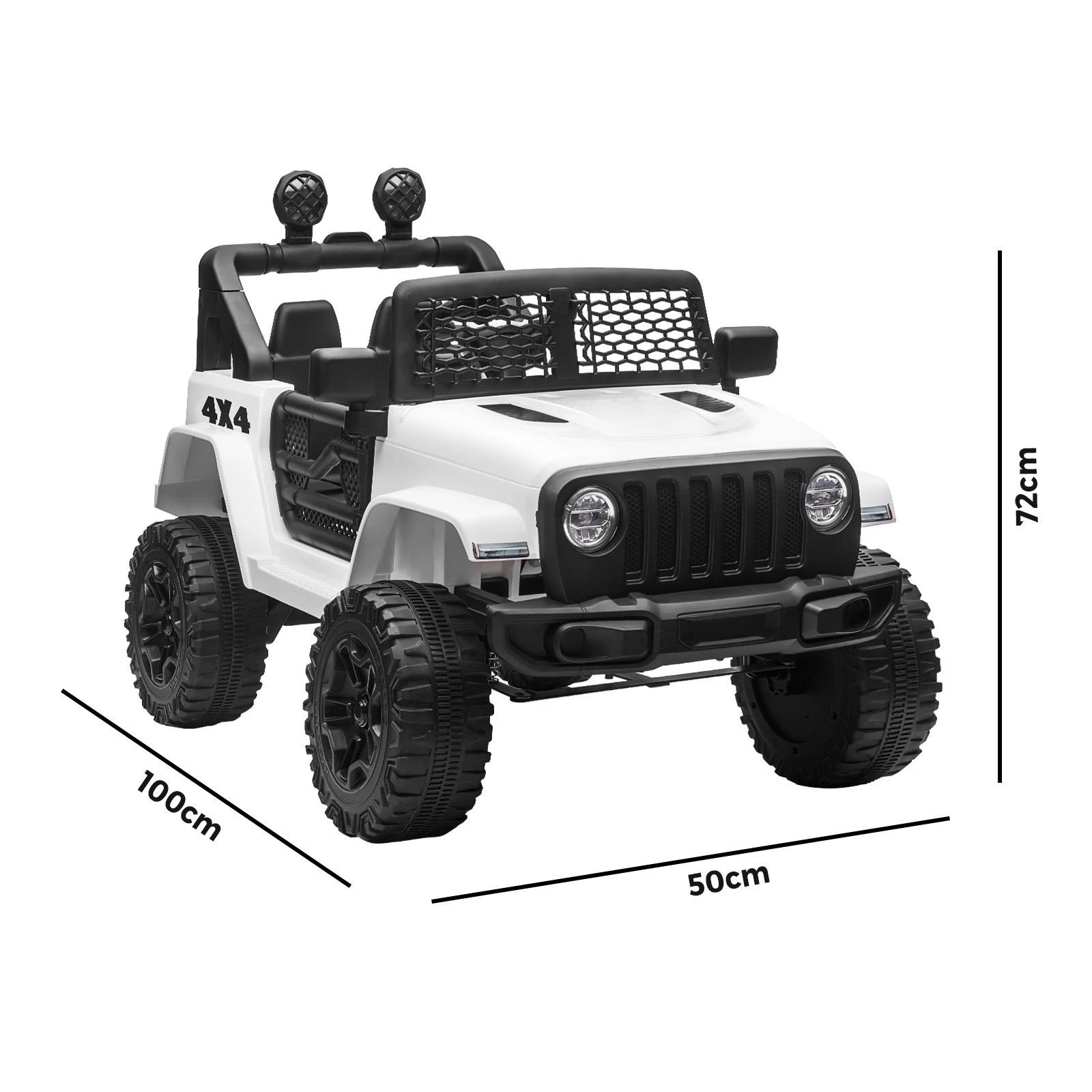 10 Mazam Kids Ride On Car Electric Toys Jeep 12v Remote Vehicle Car Gift
 - White, 10 of 10