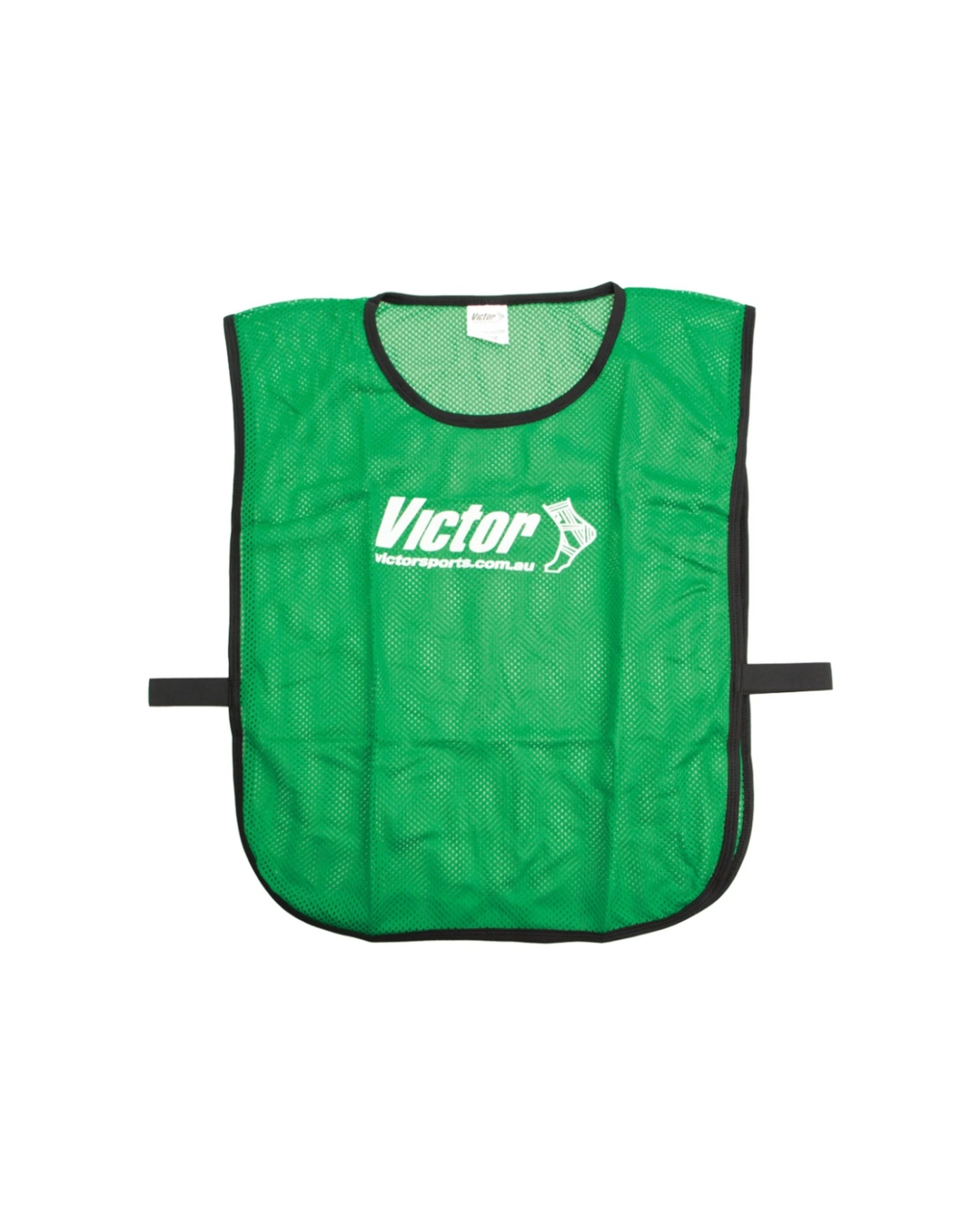 1 Victor Sports Lightweight Fitness Training Mesh Tab Bibs Polyester Large - Green, 1 of 2