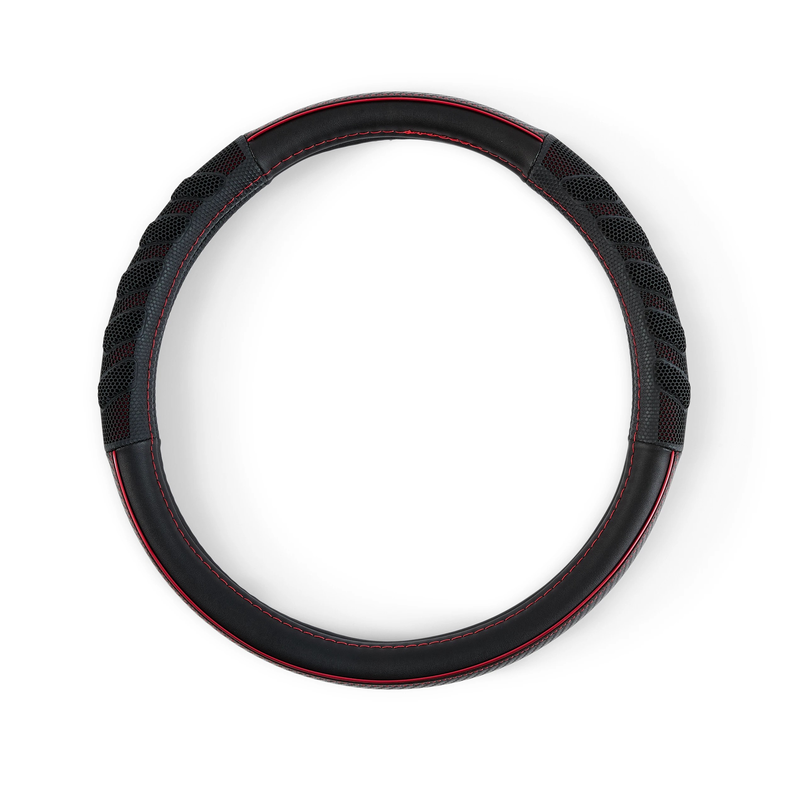 3 Steering Wheel Cover - Red Metallic, 3 of 5