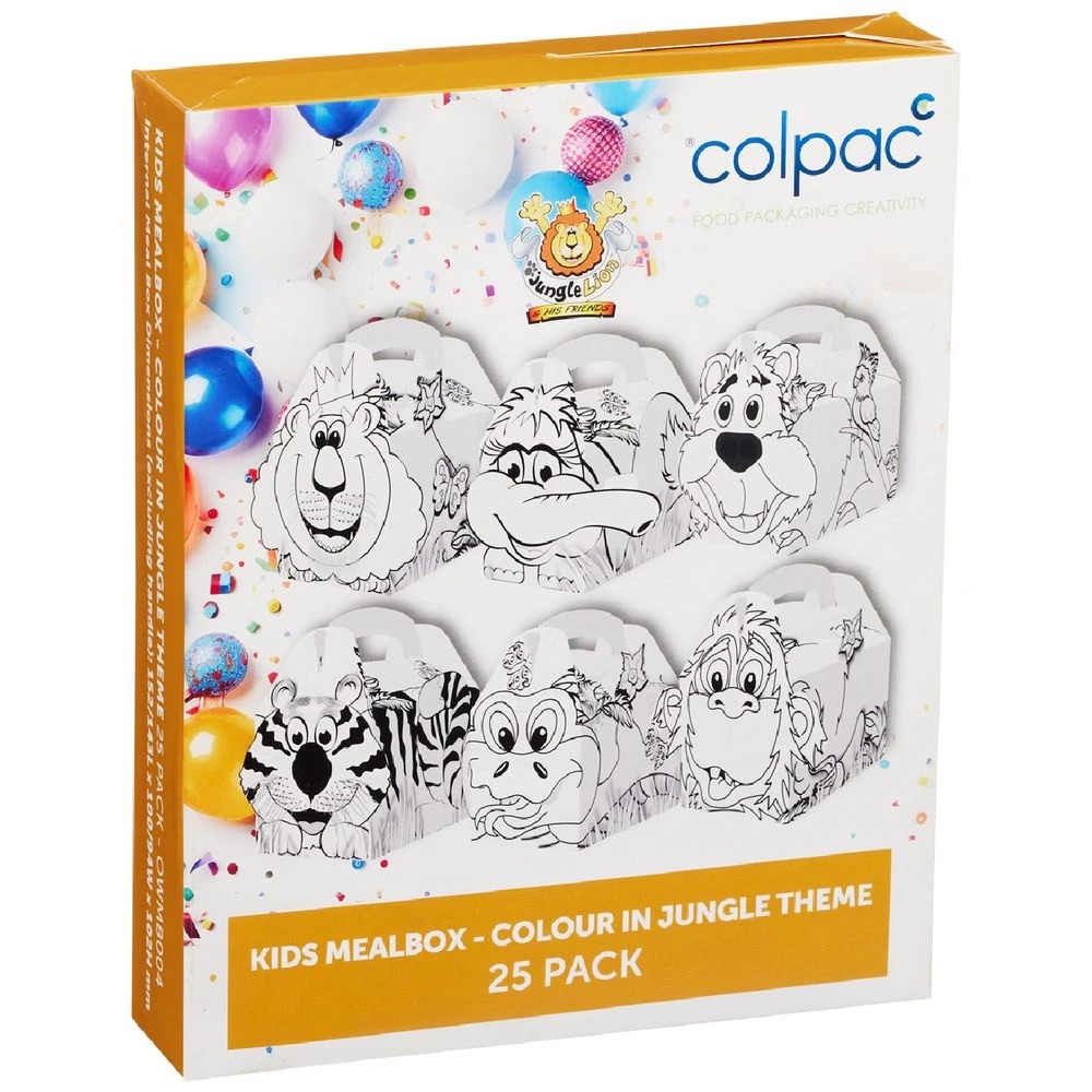 1 Colpac Kids Mealbox Colour-in Jungle 25 Pack, 1 of 9