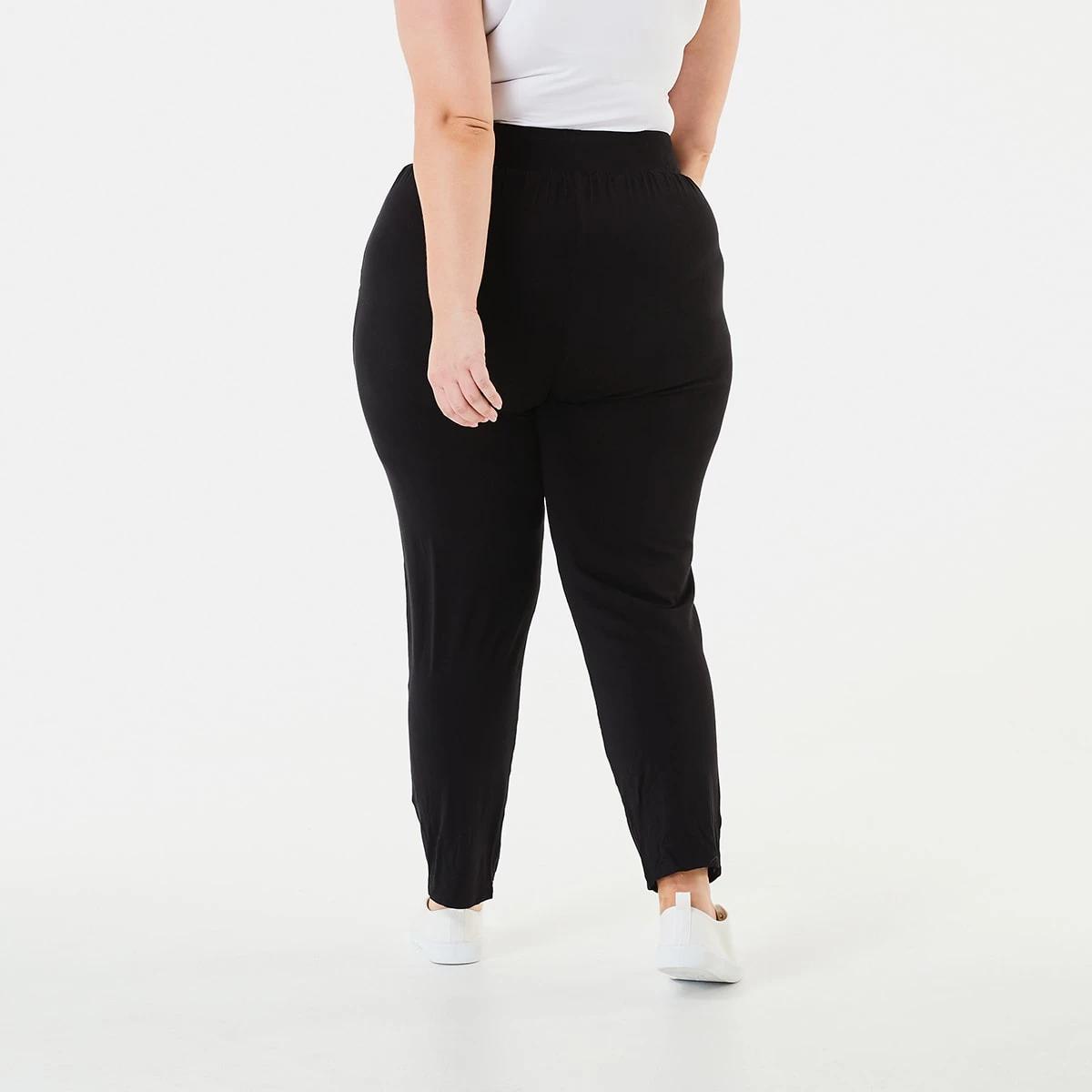 3 Curve Full Length Knit Pants BLACK, 3 of 4