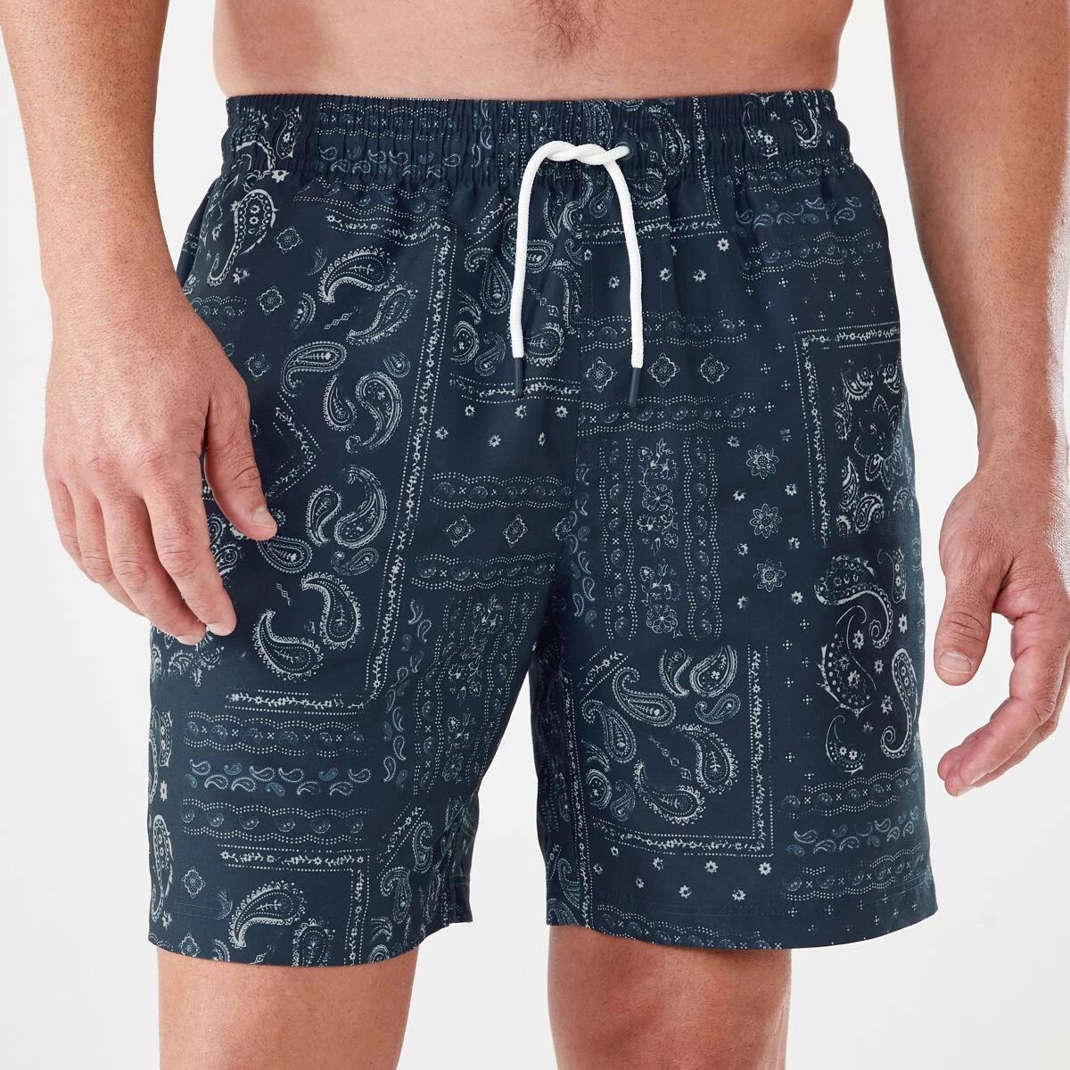 1 Regular Print Boardshorts ABSTRACT PAISLEY SKY CAPTAIN, 1 of 6