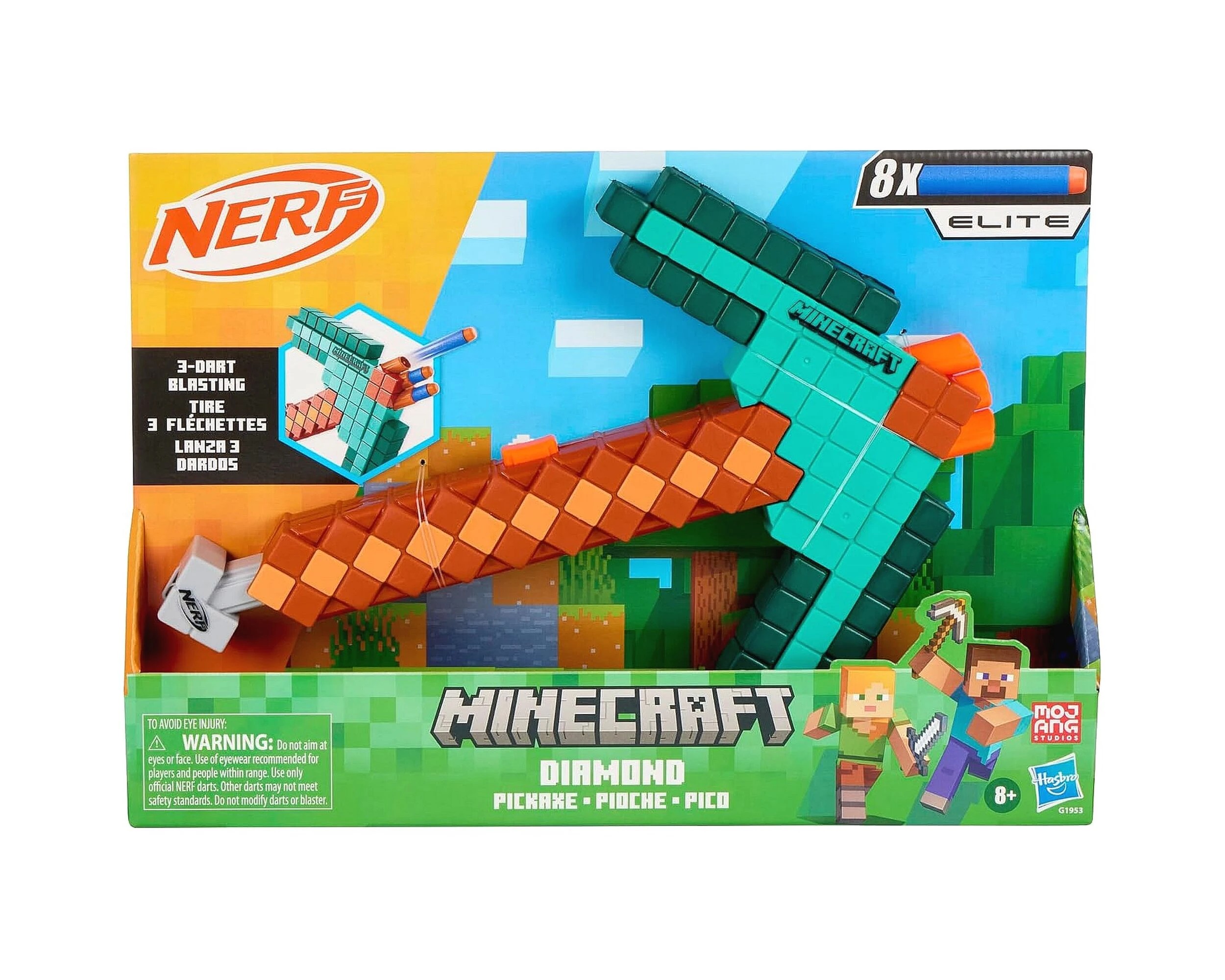 Nerf - Minecraft Diamond Pickaxe Dart Blaster - Hasbro - Kmart