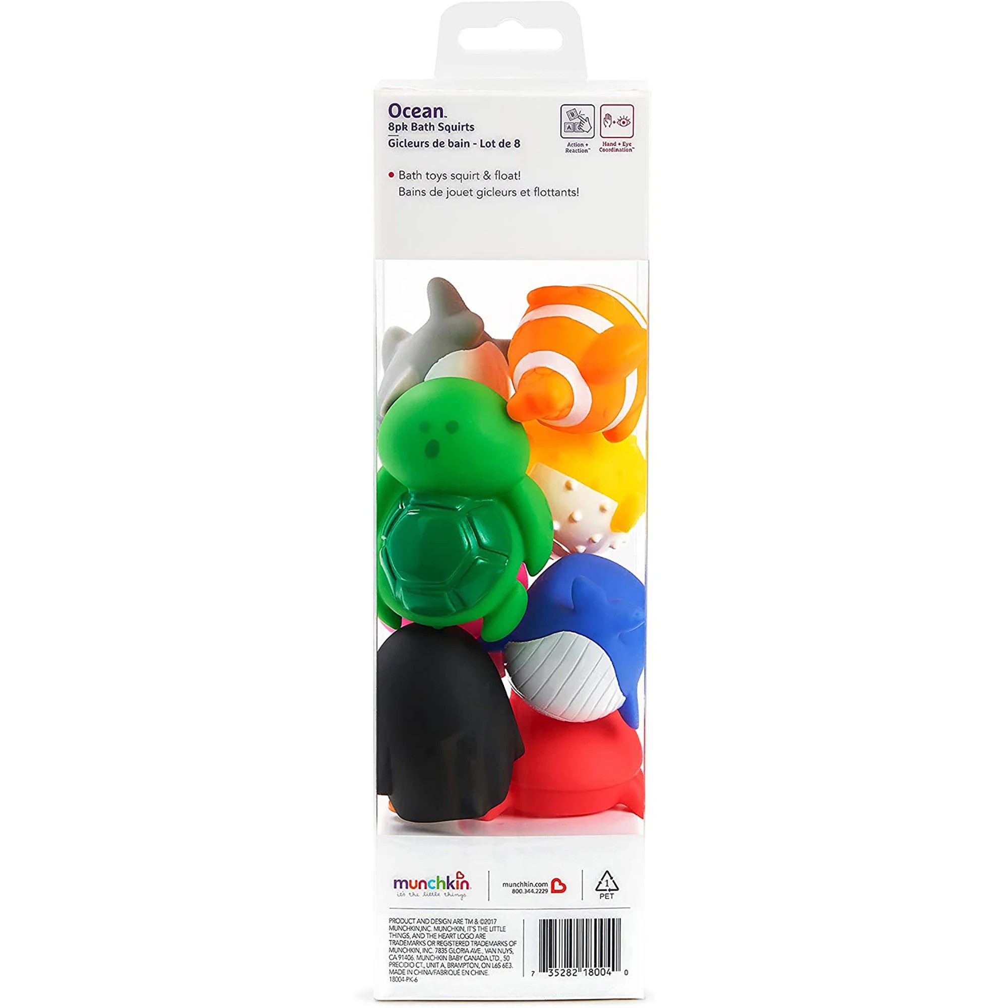 5 Munchkin Ocean Baby Water Squirters Bath Toy 8 Piece Set 9 Months Plus Plastic - Multi, 5 of 5