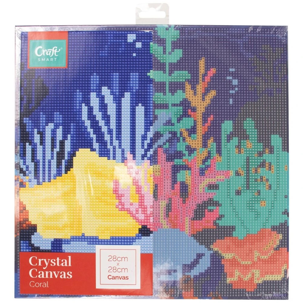 1 Craftsmart Crystal Canvas 28x28 Coral, 1 of 2