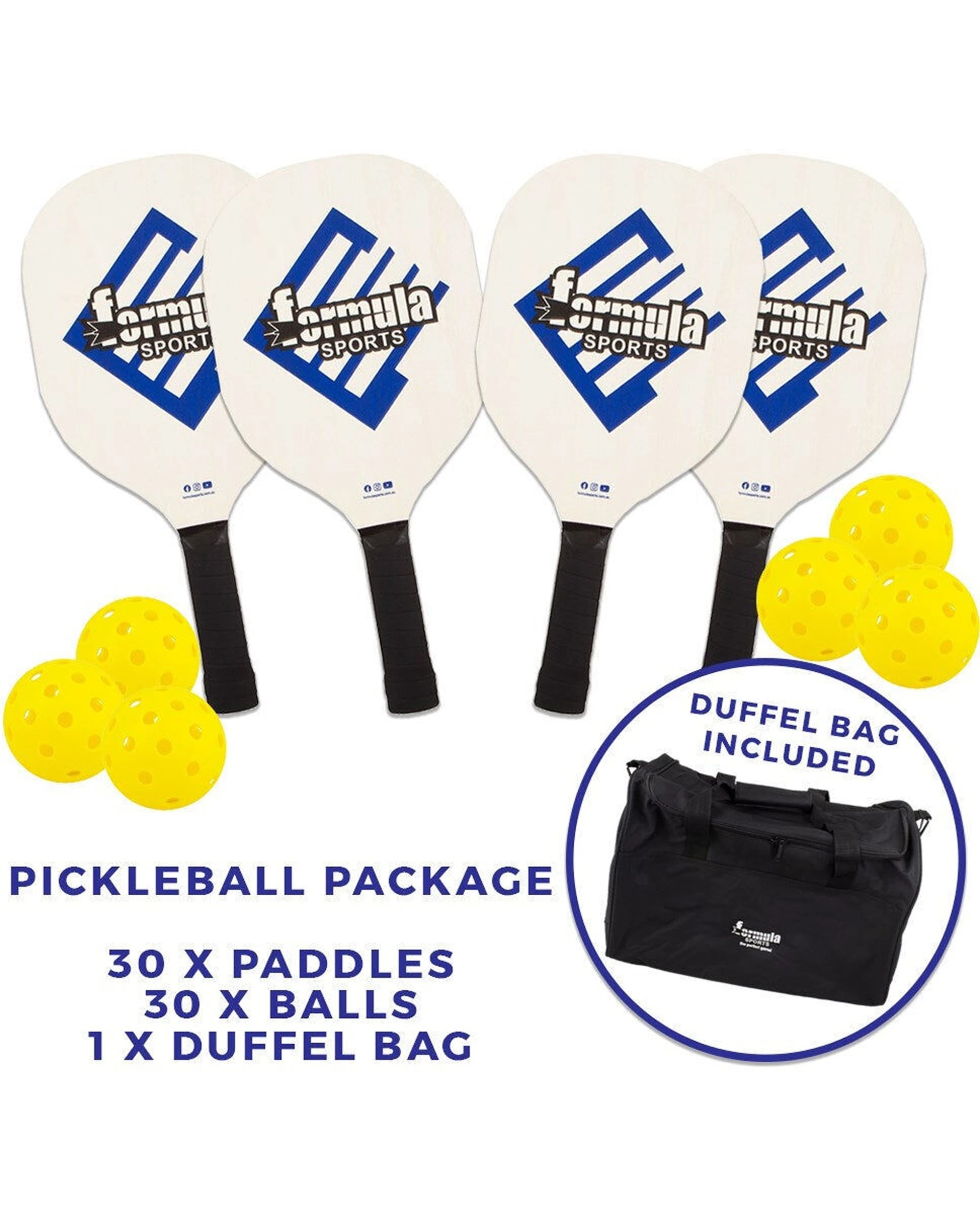 1 Formula Sports 61pc Formula Sports Pickleball Game Paddle and Balls Package Set 30-Player - Multi, 1 of 4