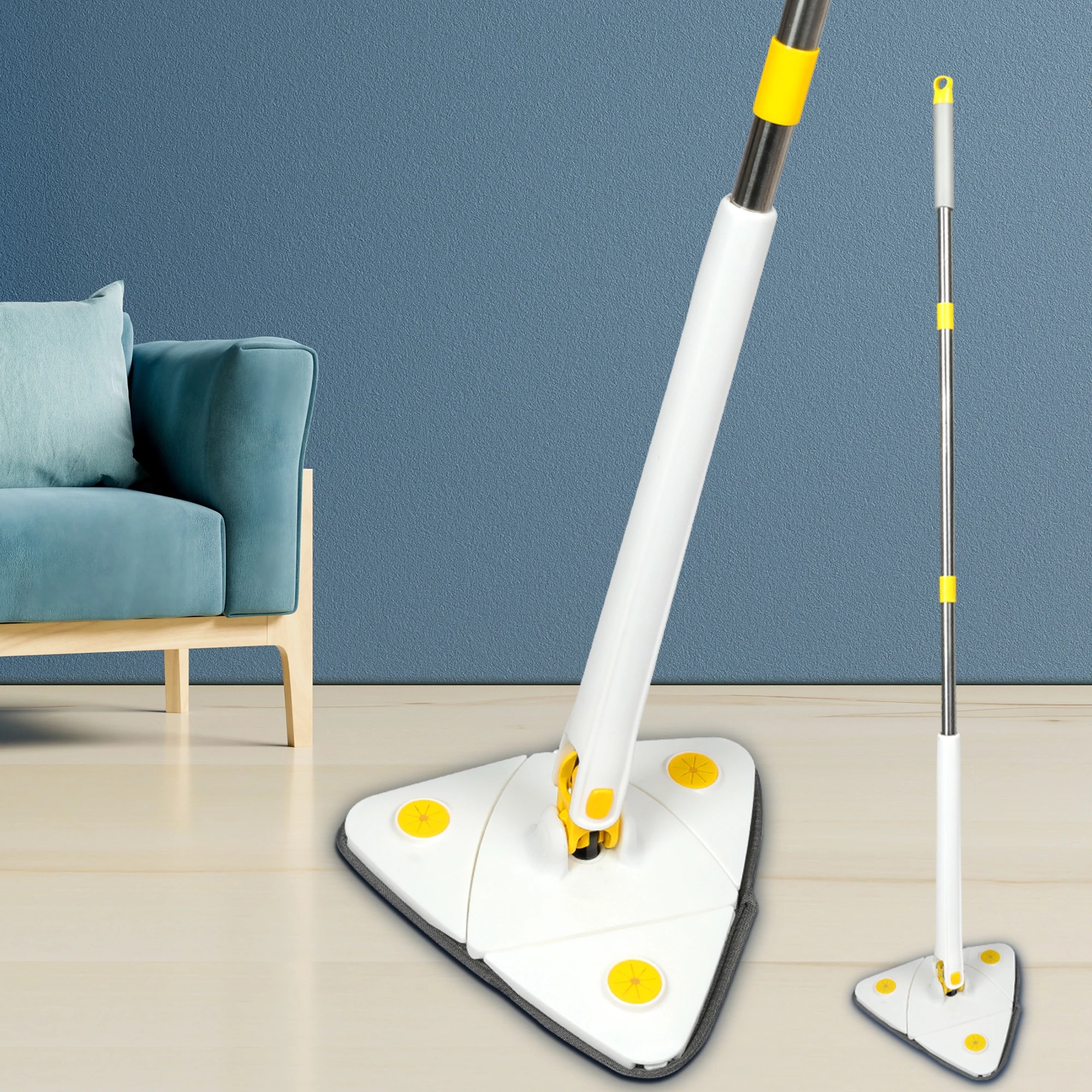 7 Cleanflo 360Degree Rotatable Cleaning Mop With 5PCS Mop Pads - White, 7 of 7