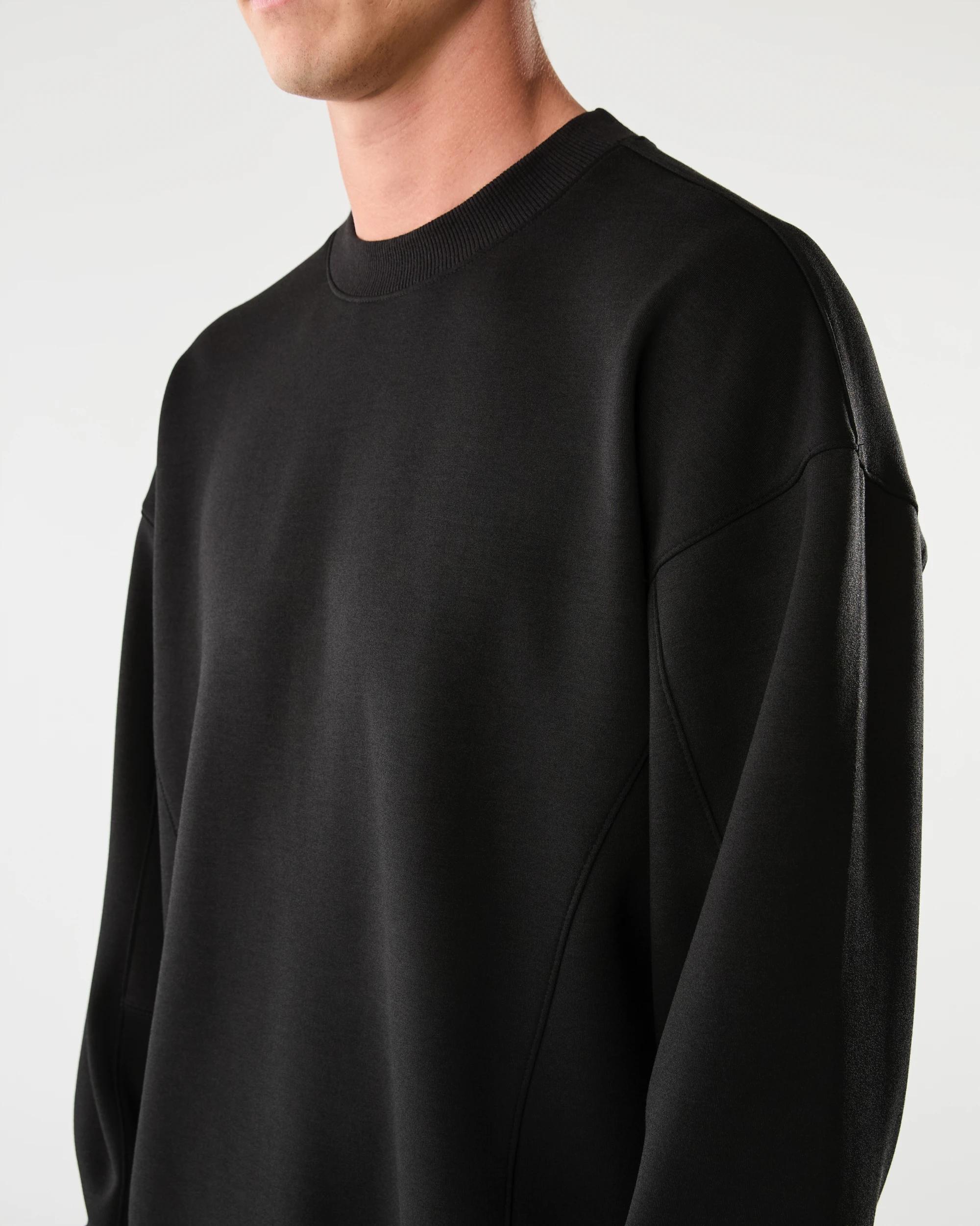 6 Active Mens Relaxed Scuba Crew Neck T-shirt Black, 6 of 7