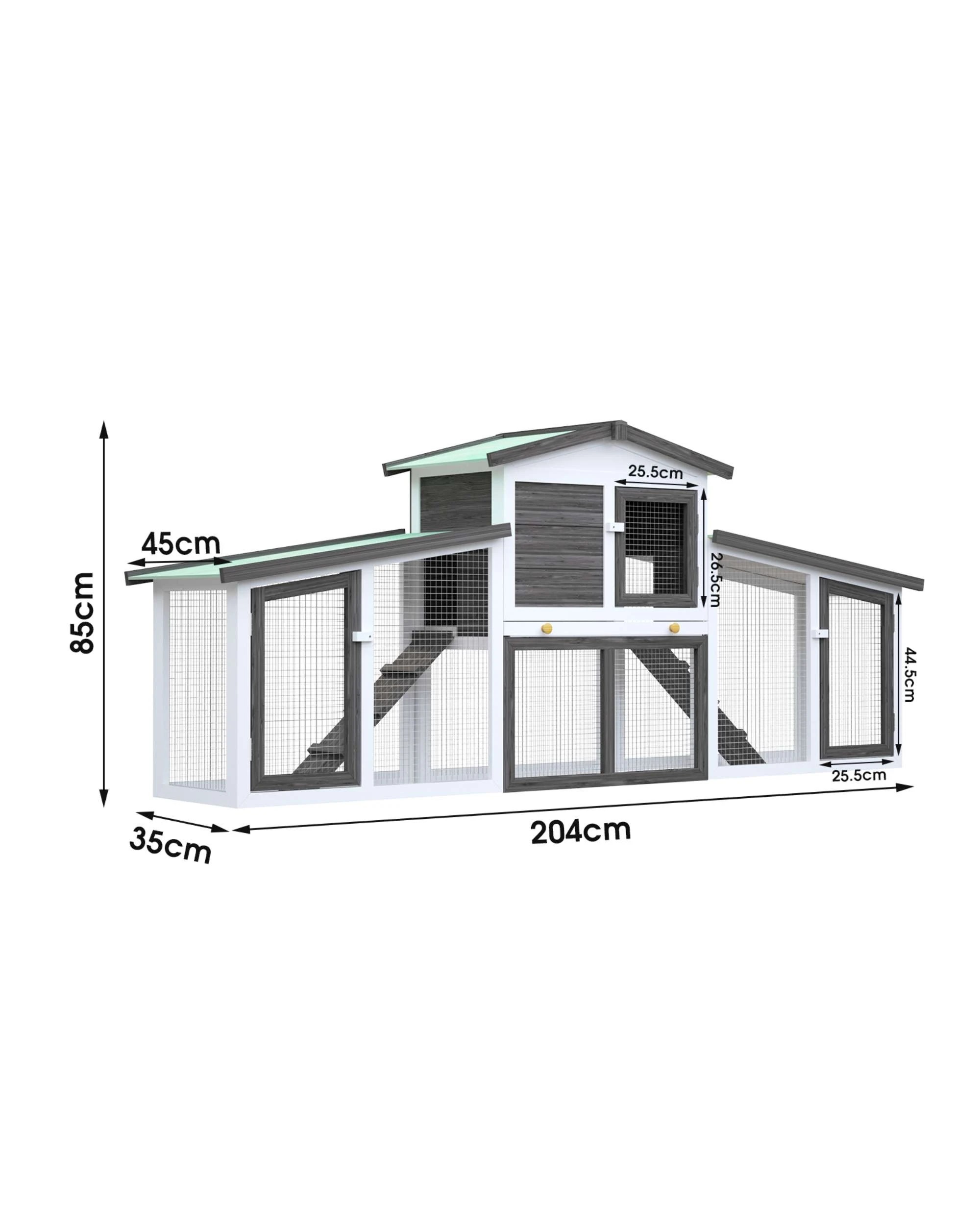 5 Advwin Rabbit Hutch Bunny Cage + 20 Panel Pet Playpen Pet Fence Enclosure, 5 of 8