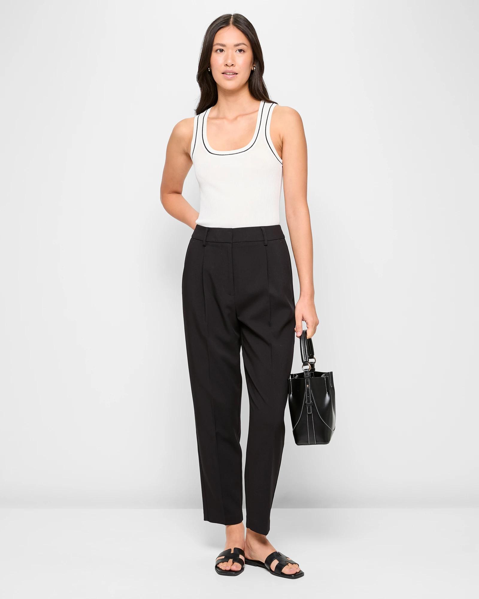 1 Classic Tapered Ankle Length Pants - Preview BLACK, 1 of 5