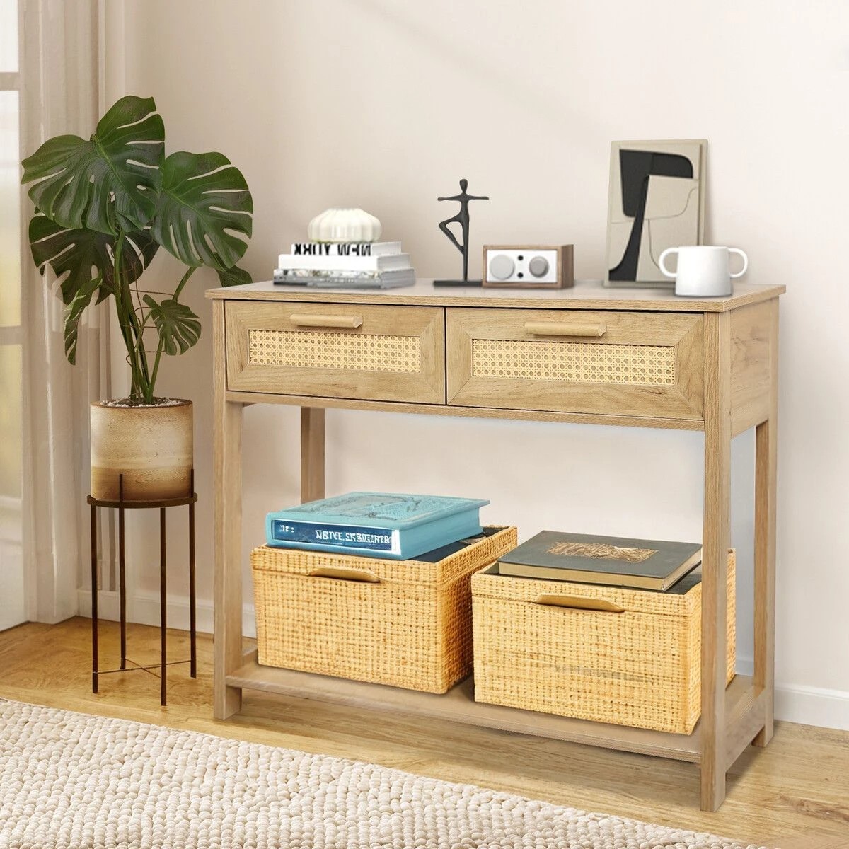 5 LUXSUITE Narrow Console Table Hallway Sofa Couch Side, 5 of 7