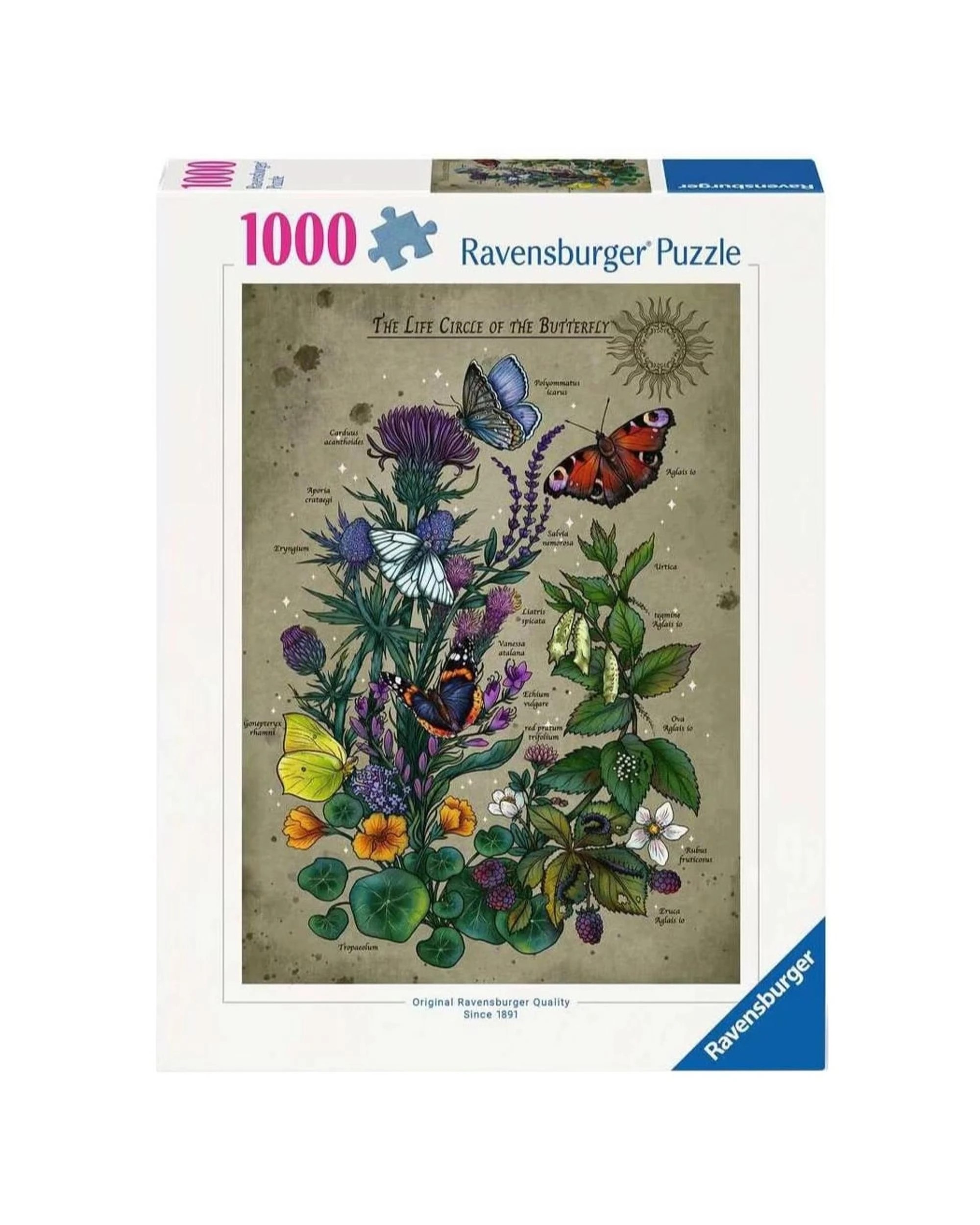 1 Ravensburger The Life Circle of the Butterfly 1000 Piece Jigsaw Puzzle, 1 of 1