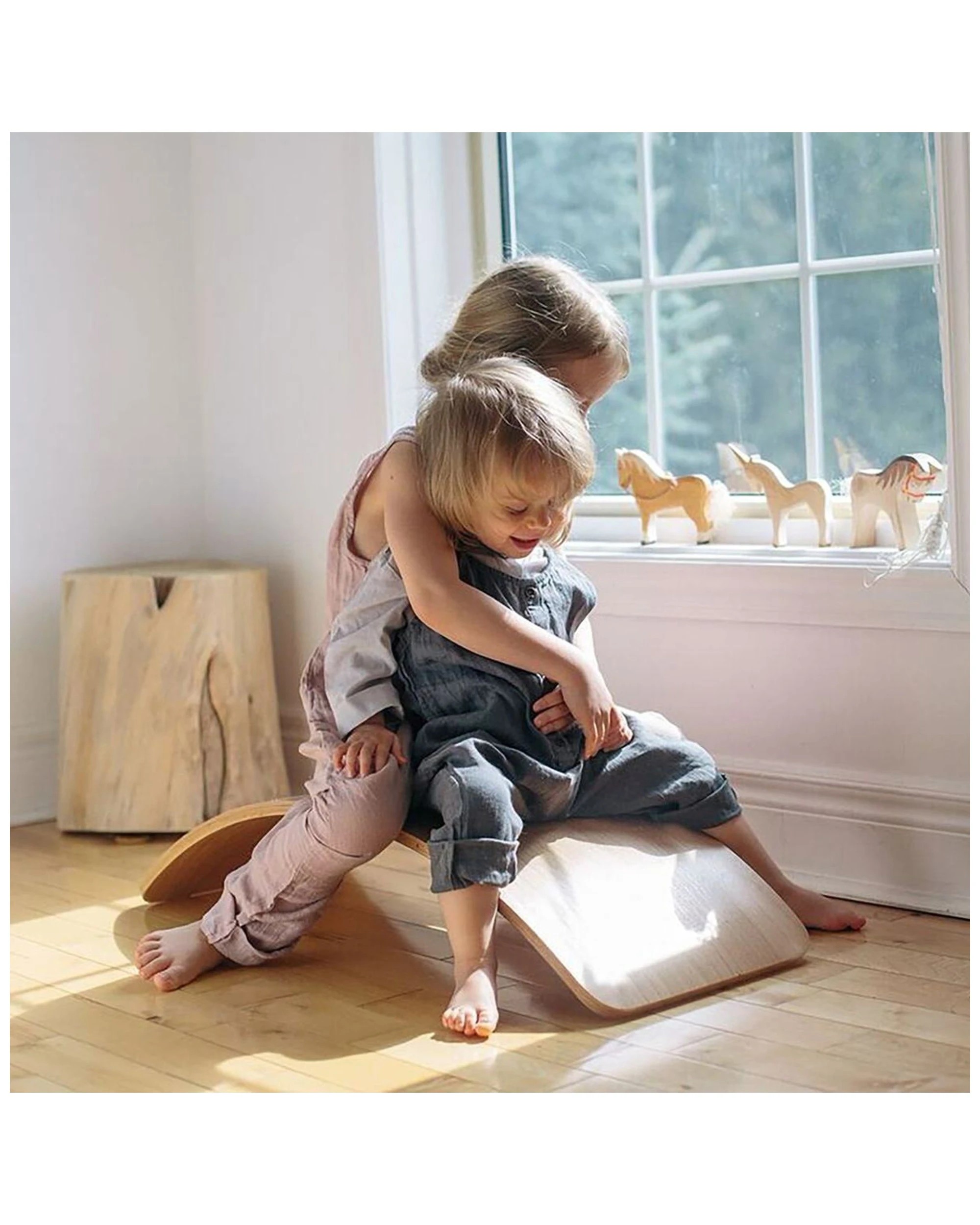 8 Kinderfeets 81cm Wood Kinderboard Kids Outdoor Balance Toy Natural 18 Months Plus - Natural, 8 of 9