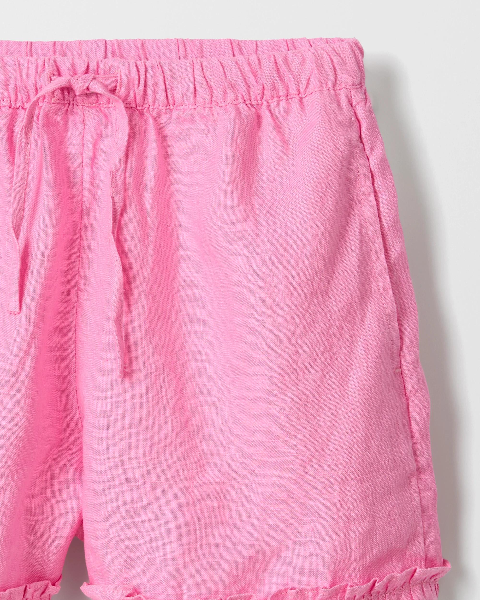6 Target Kids European Linen Frill Shorts PINK, 6 of 6