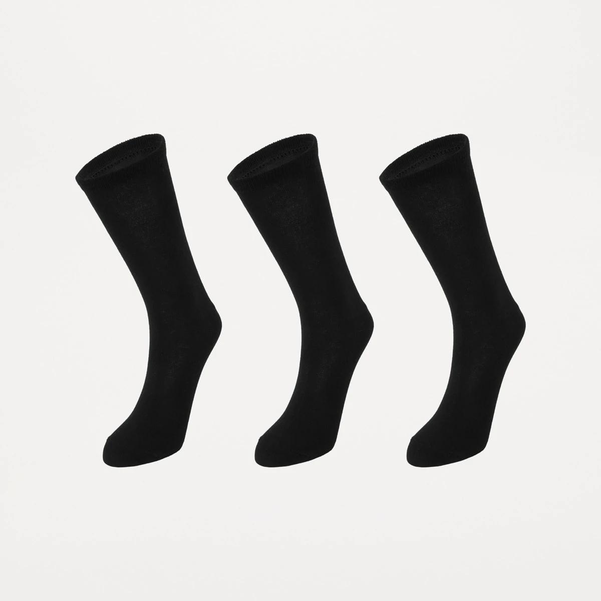1 3 Pack Crew Socks BLACK, 1 of 3