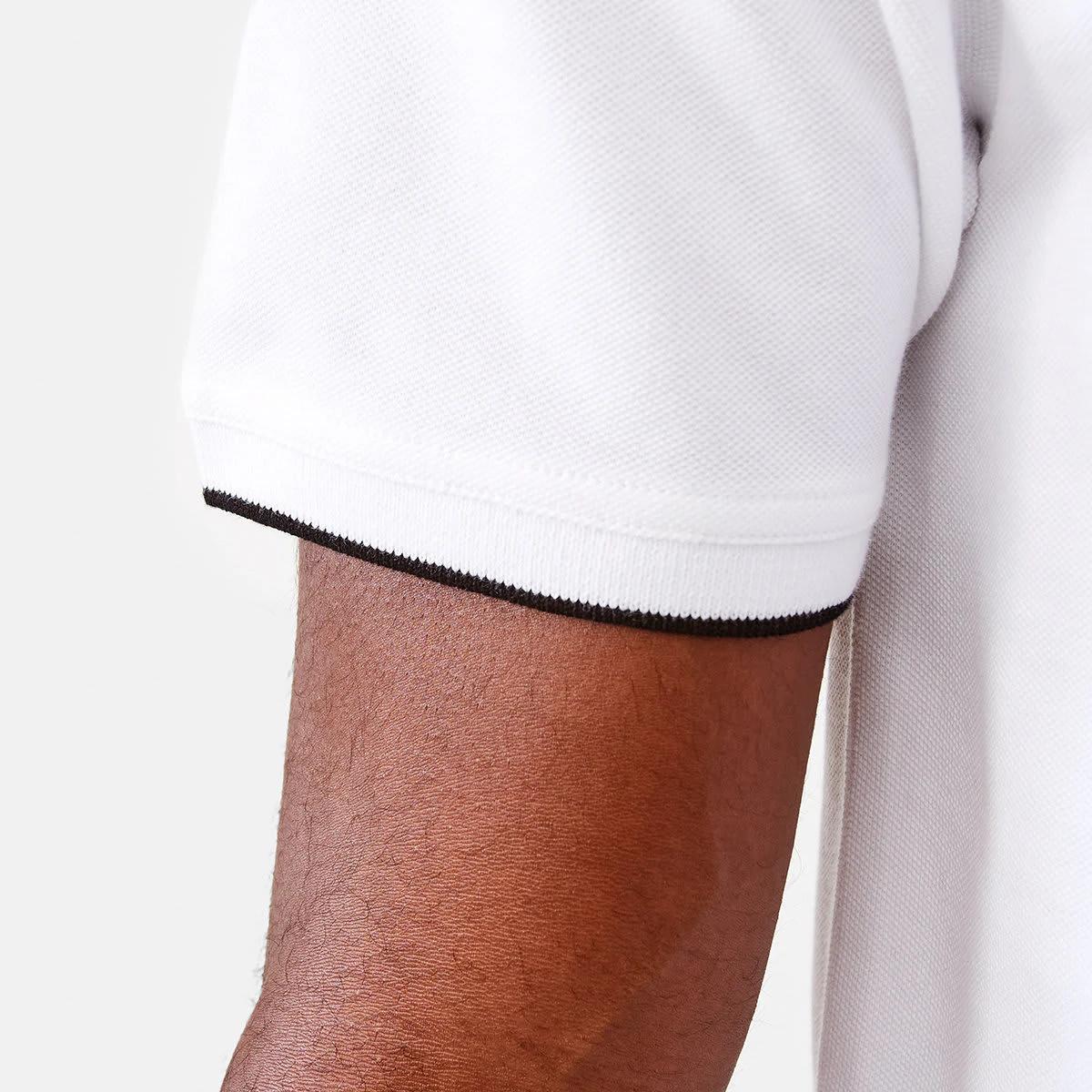 7 Tipped Pique Polo Shirt White, 7 of 7