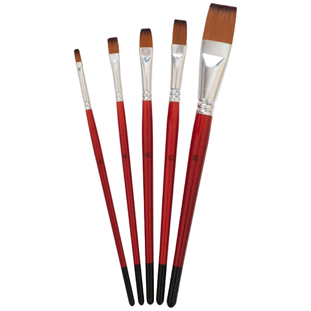 1 Born Flat Taklon Paintbrush Set 5 Pack, 1 of 5