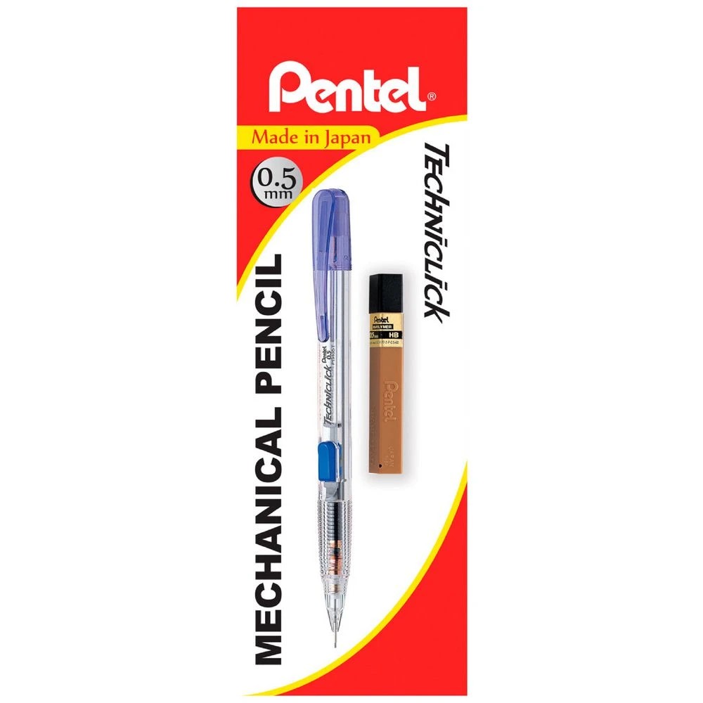 1 Pentel Techniclick Mechanical Pencil 0.5mm Blue, 1 of 2