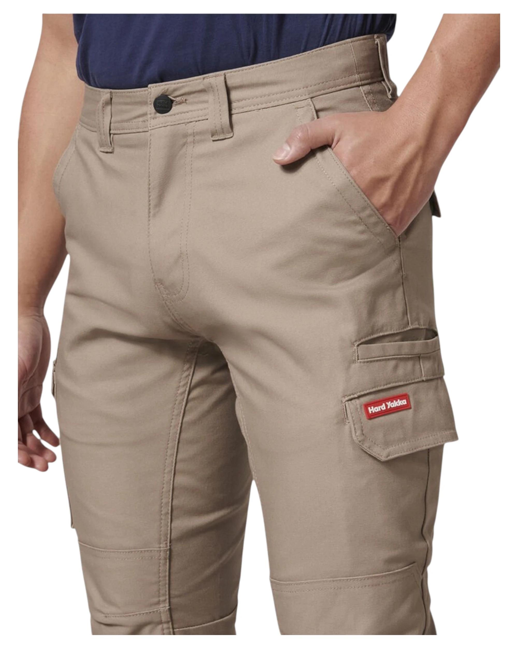 7 Hard Yakka Mens 3056 Stretch Canvas Cargo Pants Desert DESERT, 7 of 10