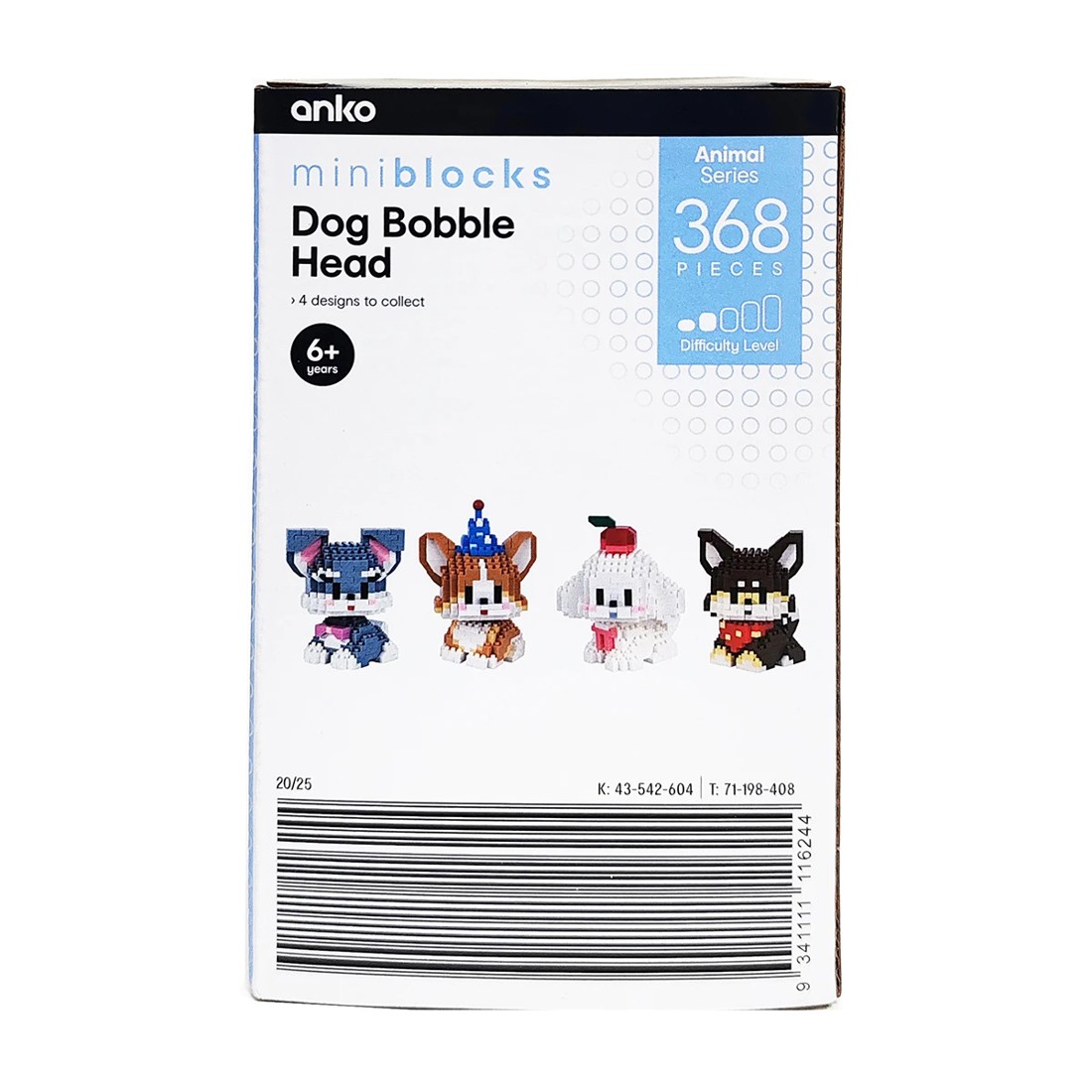 10 Mini Blocks Animal Series: Dog Bobble Head - Assorted, 10 of 10