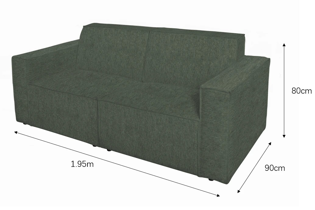 9 Jax 2.5 Seat Modular Sofa - Green, 9 of 9