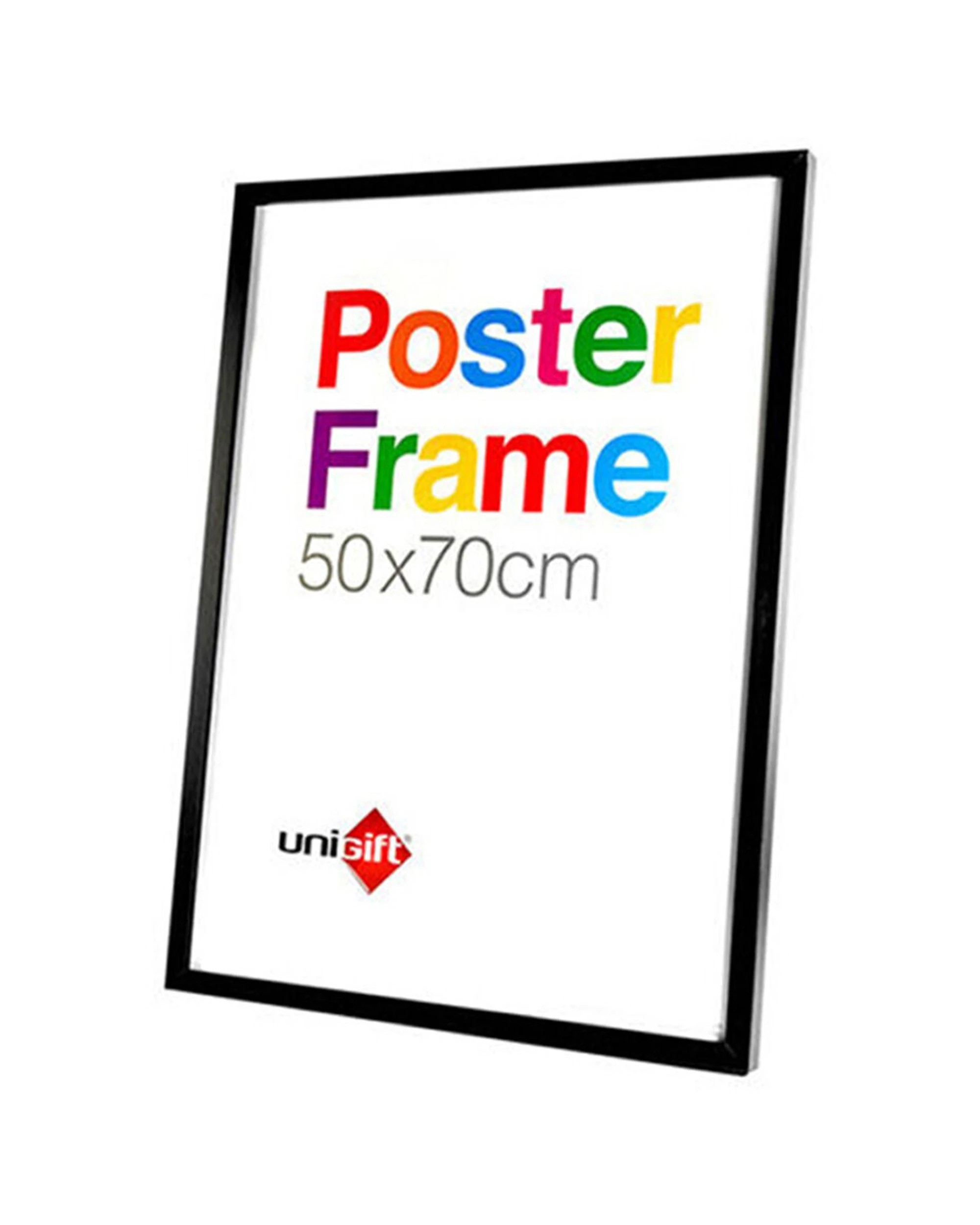 2 Unigift 4PK Wooden Glass Hanging Poster Picture Photo Frame 50x70cm - Black, 2 of 2