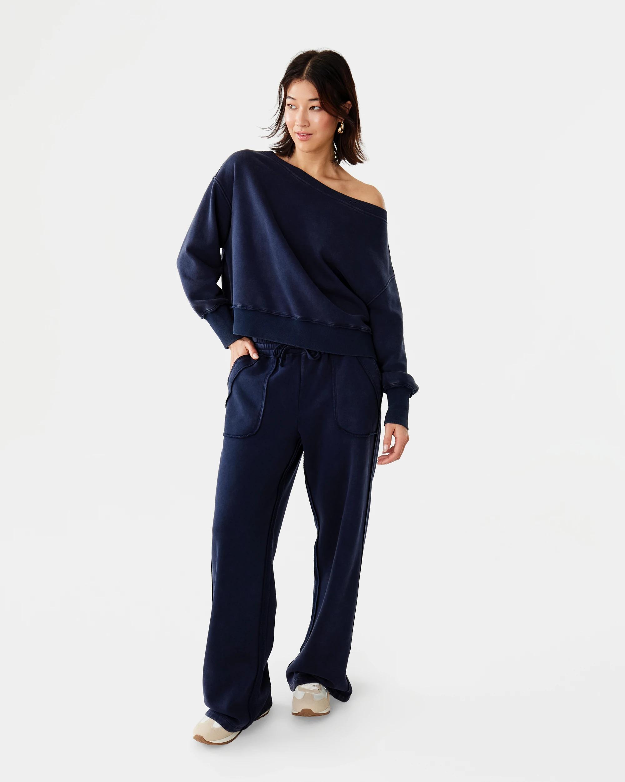 2 Washed Trackpants Blu Pcoat, 2 of 9